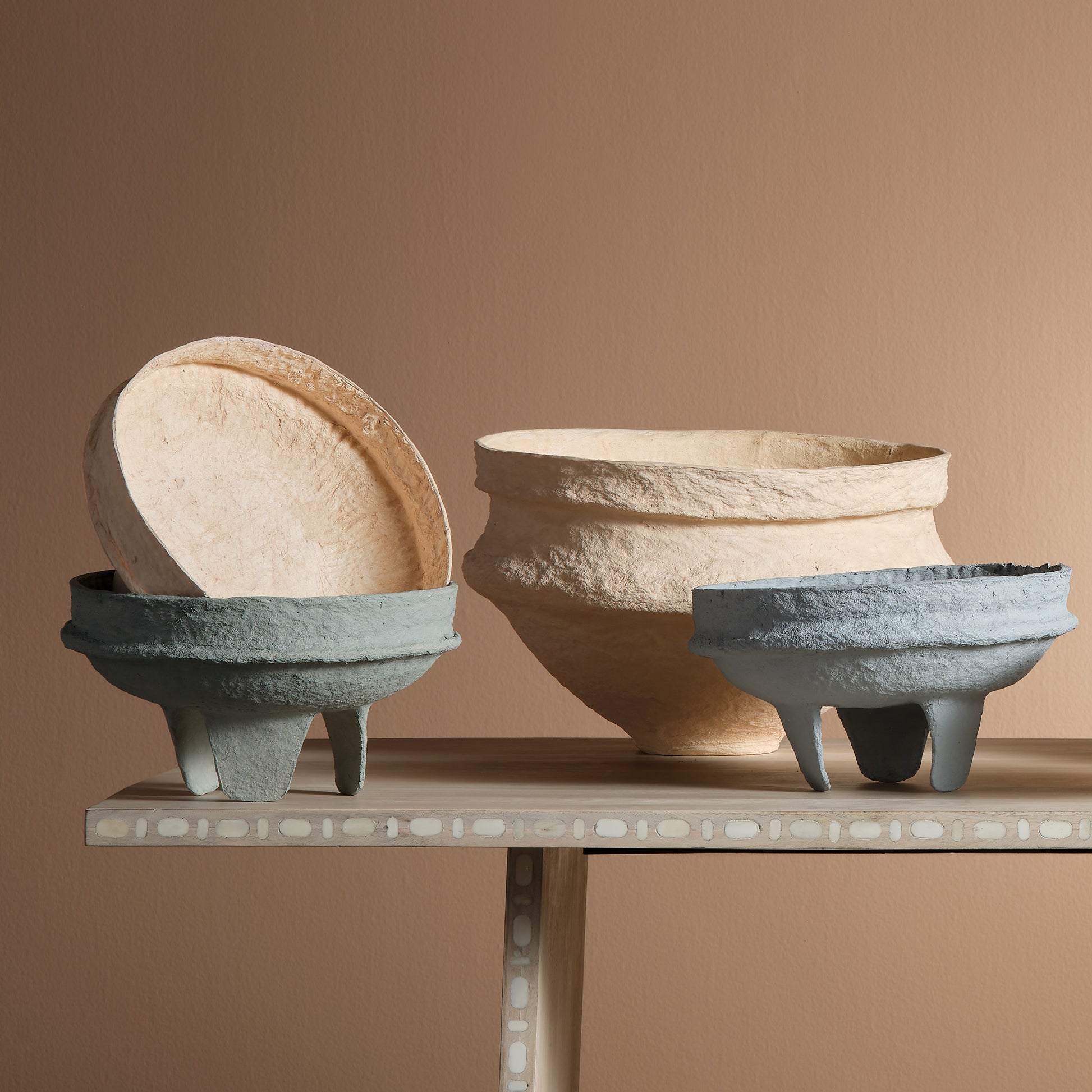Landscape Cotton Mache Large Decorative Bowl by Jamie Young
