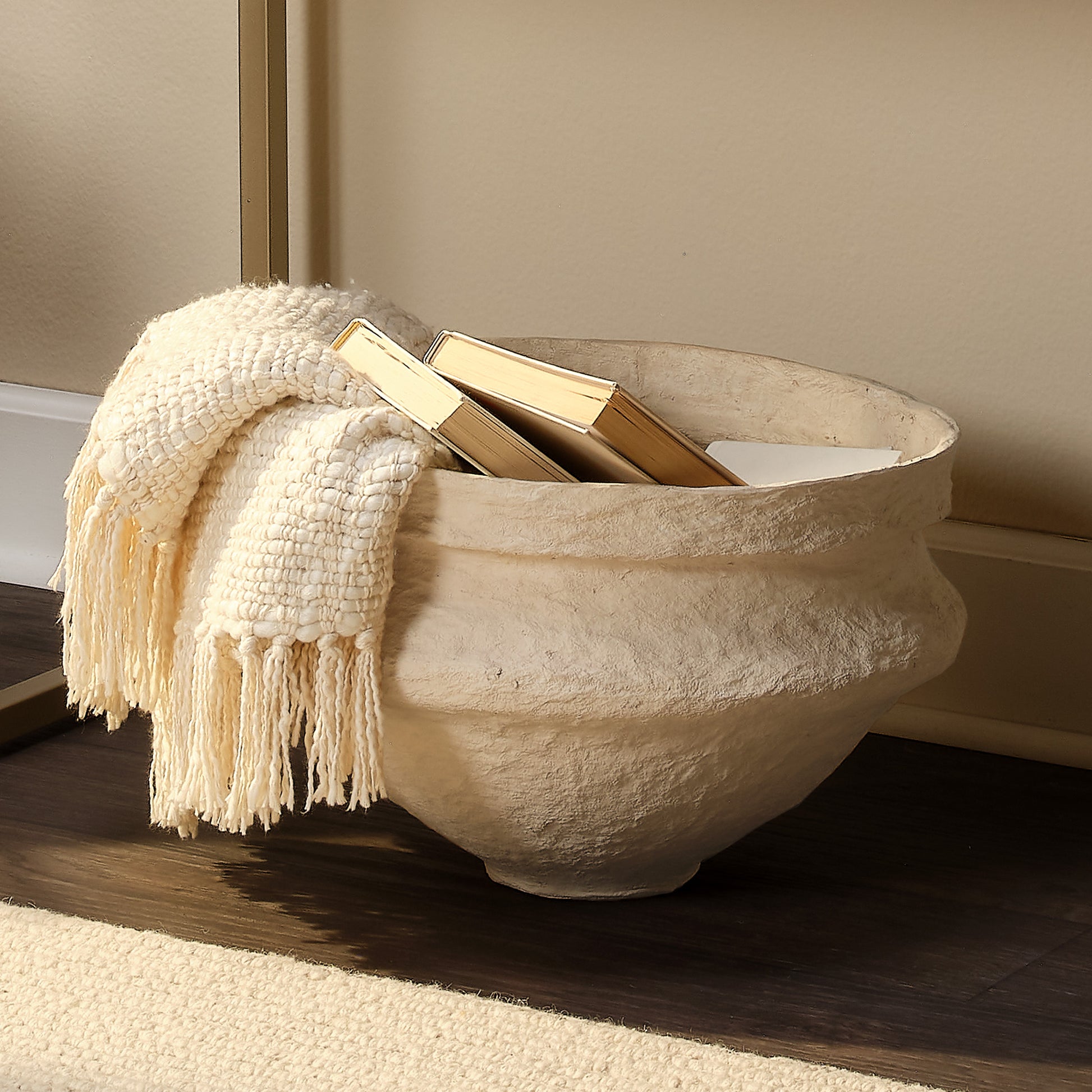Landscape Cotton Mache Large Decorative Bowl by Jamie Young