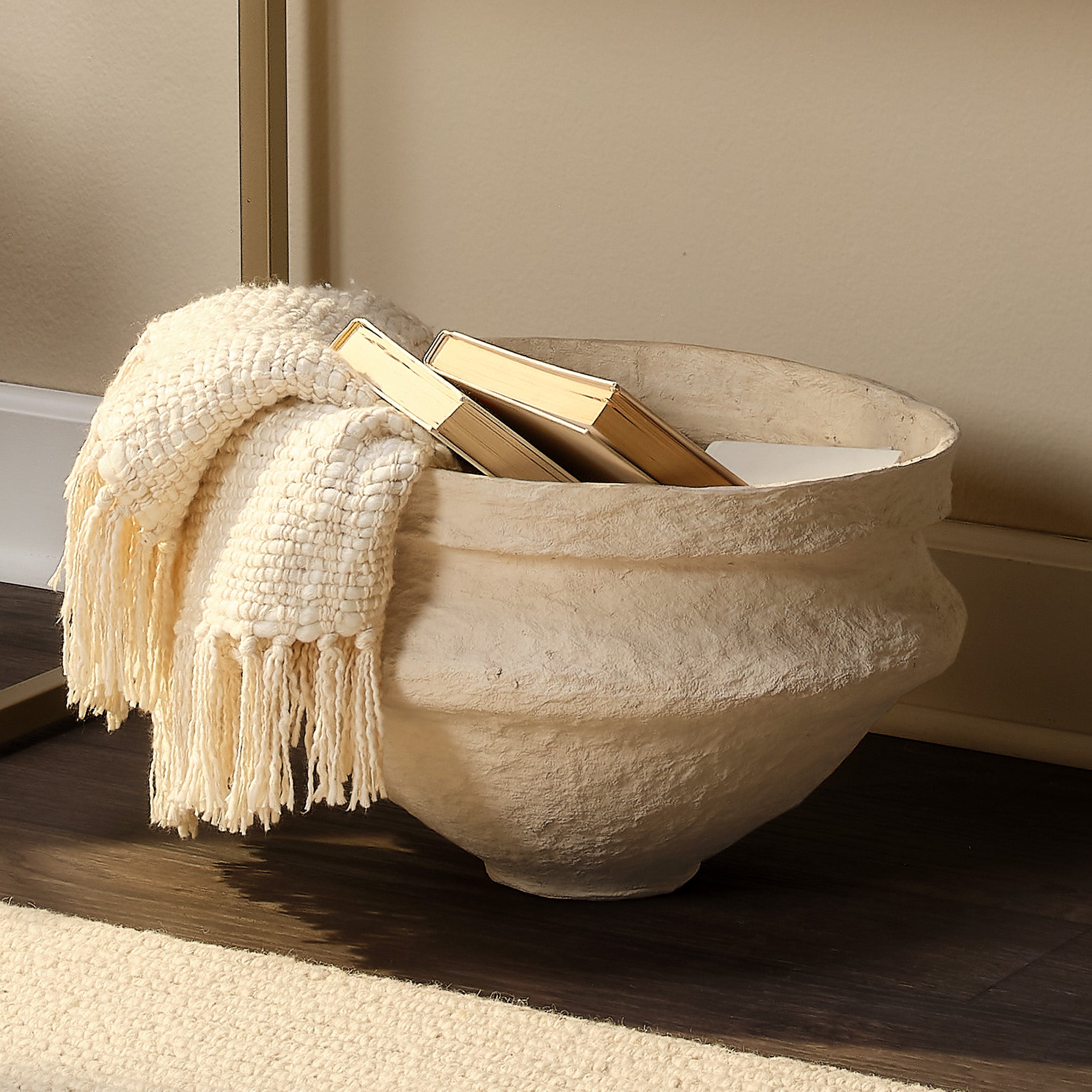 Landscape Cotton Mache Large Decorative Bowl by Jamie Young