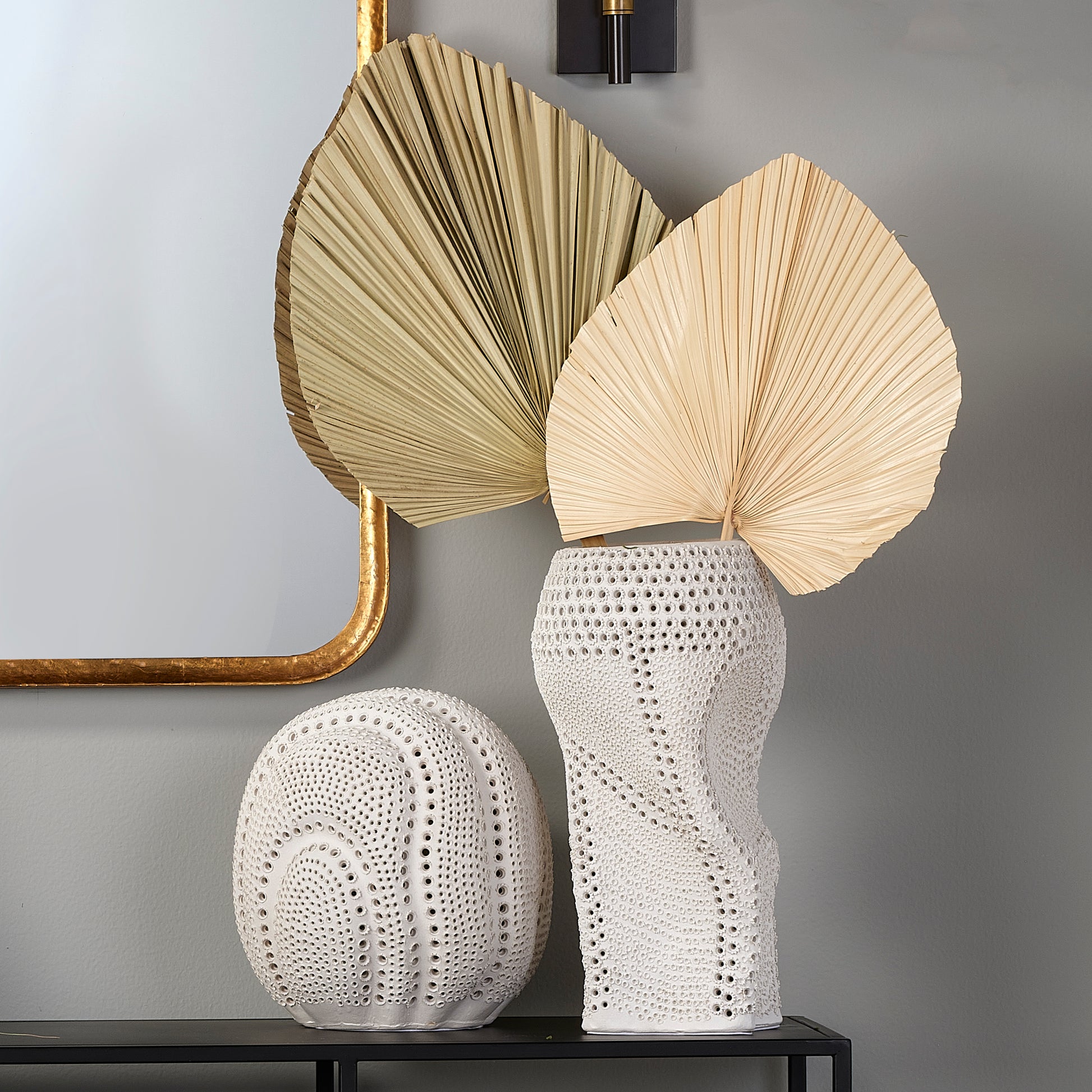Lunar Porcelain Decorative Sphere, White by Jamie Young