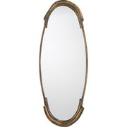 Margaux Metal Oval Wall Mirror Antique Brass by Jamie Young
