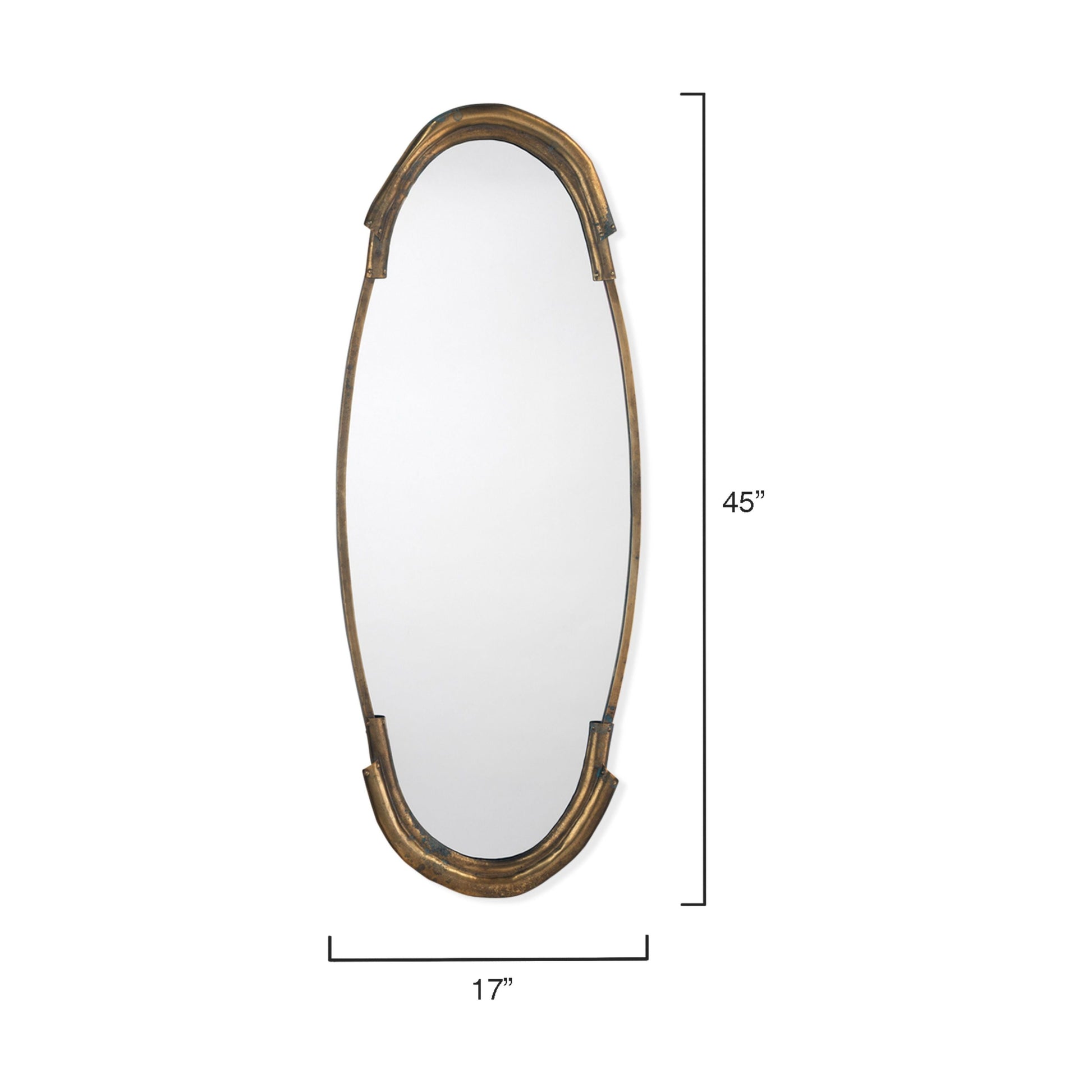 Margaux Metal Oval Wall Mirror by Jamie Young