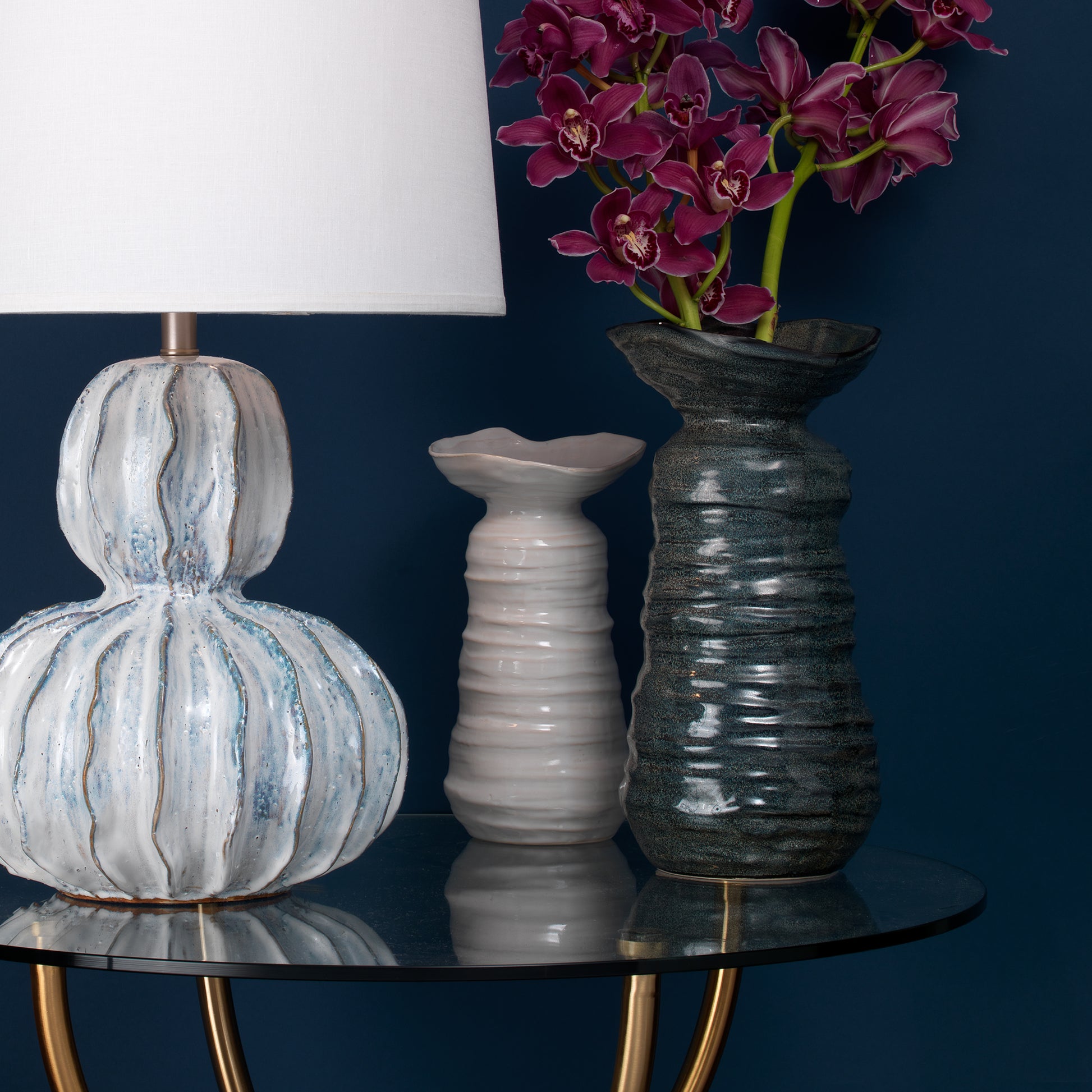 Marine Ceramic Decorative Vase by Jamie Young