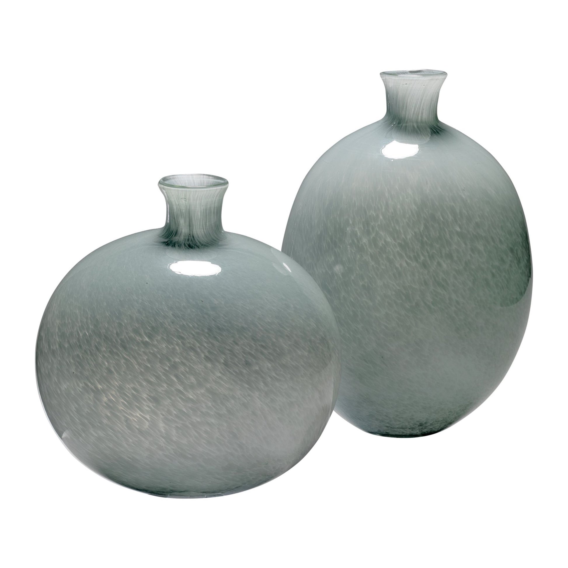 Minx Decorative Glass Vases (Set of 2) Grey by Jamie Young
