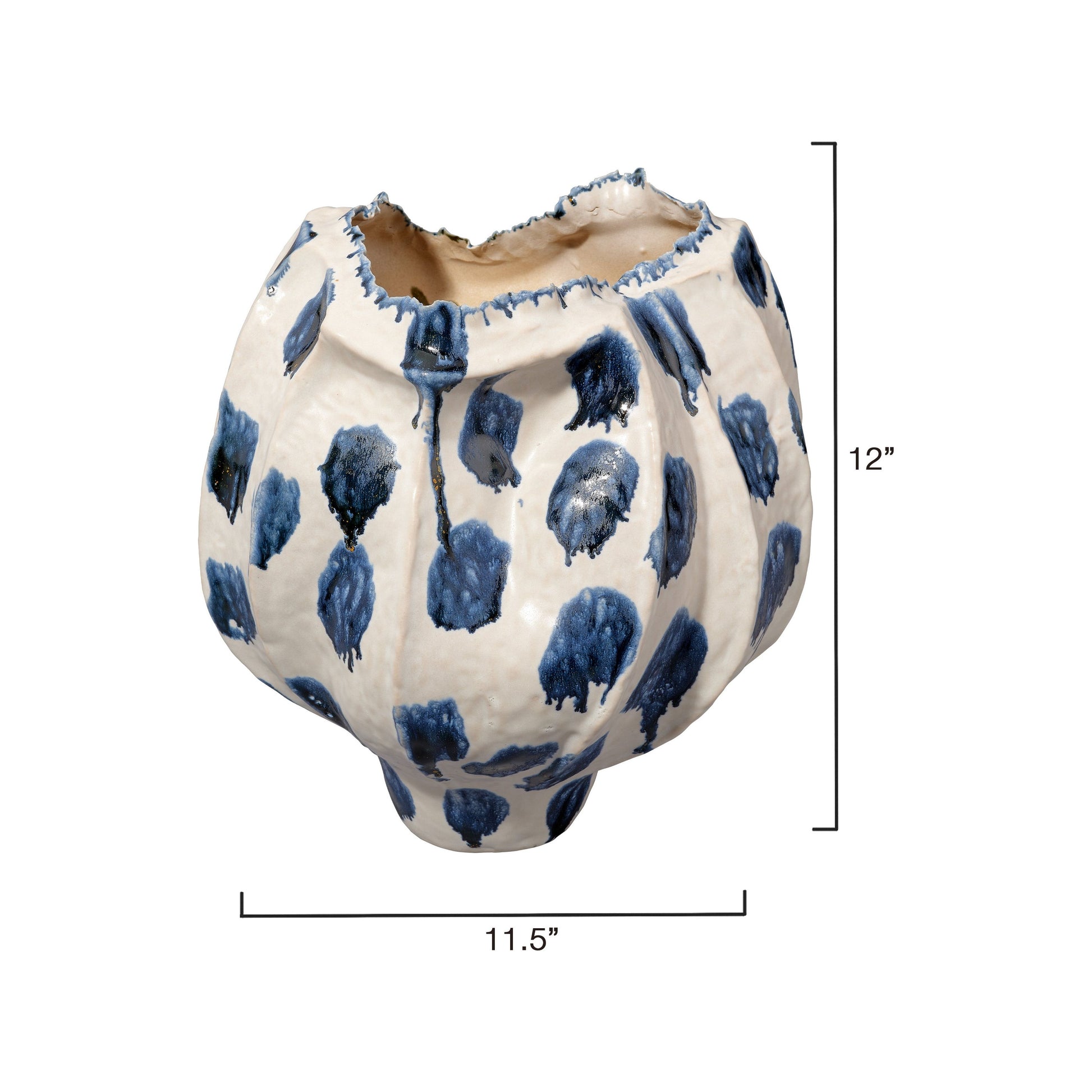 Monet Wide Ceramic Decorative Vase by Jamie Young