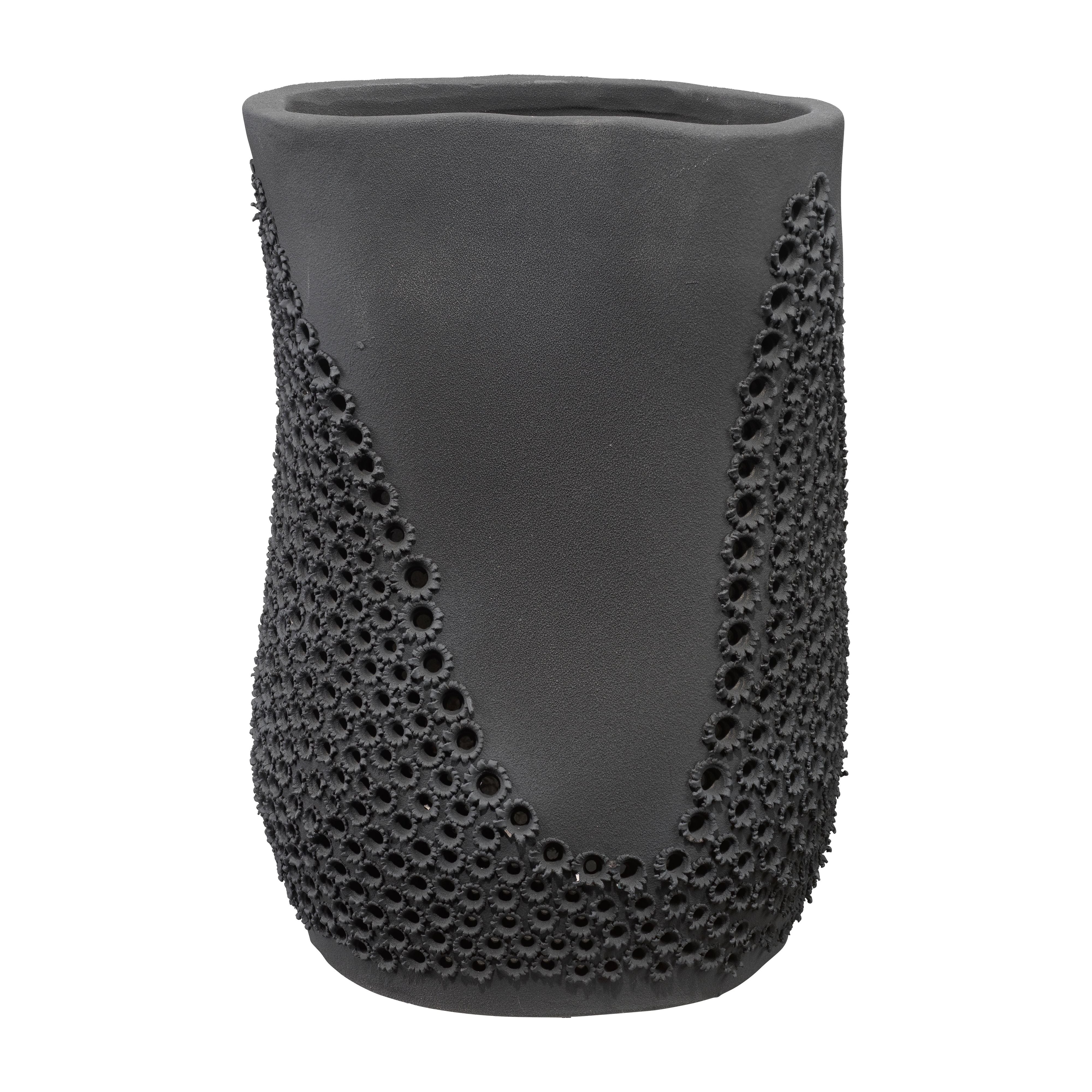 Moonrise Porcelain Decorative Vase Black by Jamie Young