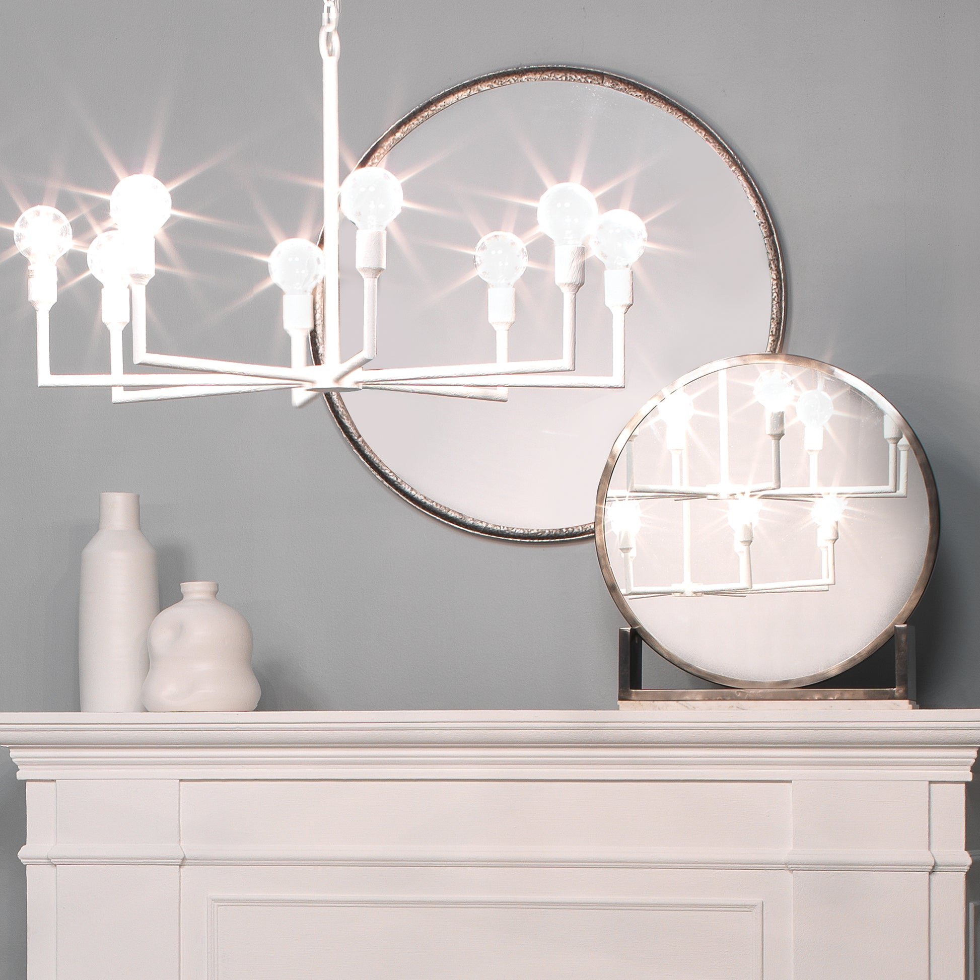 Odyssey Decorative Round Table Mirror by Jamie Young