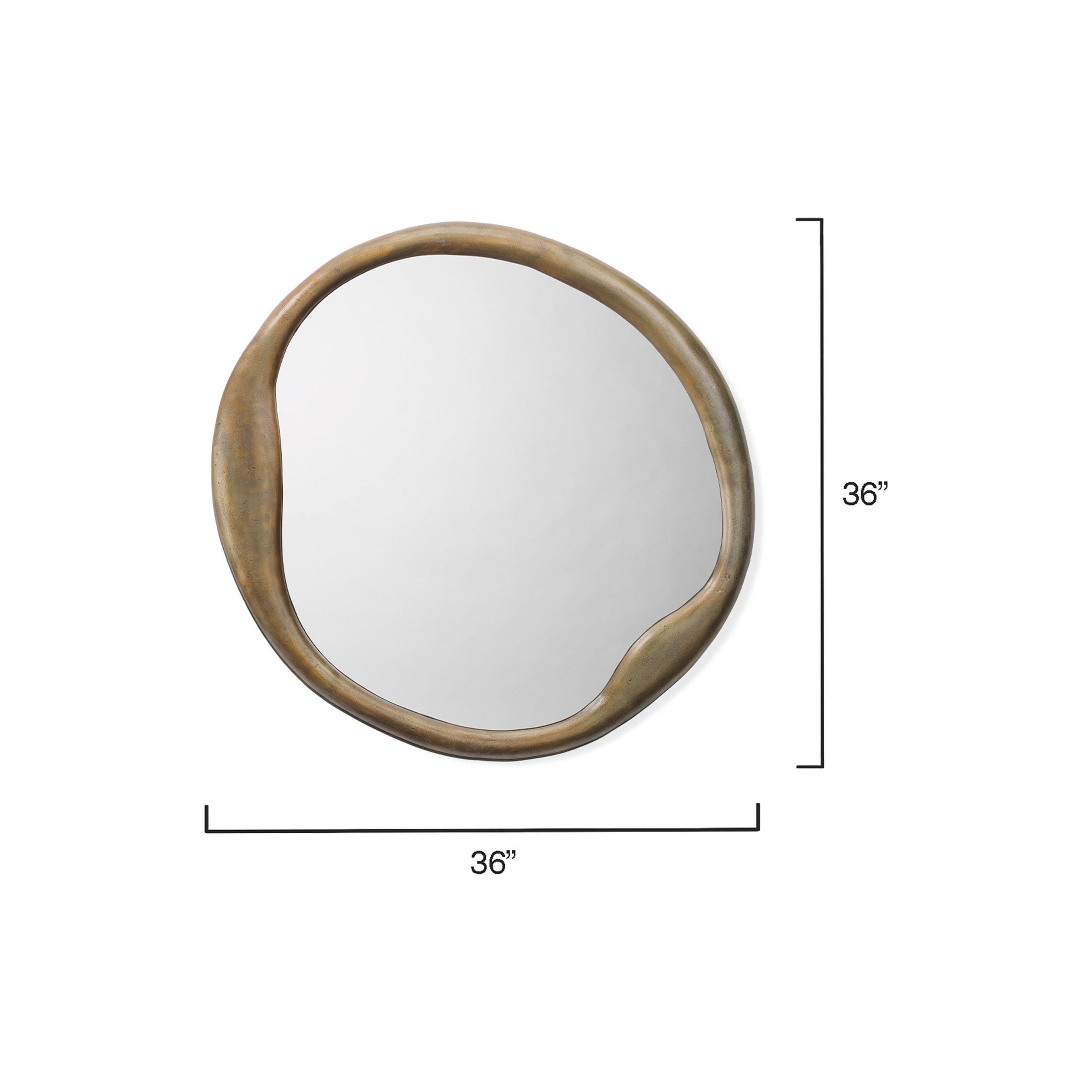 Organic Metal Round Wall Mirror by Jamie Young