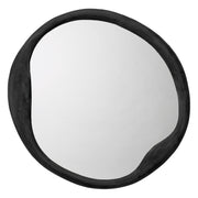 Organic Metal Round Wall Mirror Antique Grey by Jamie Young
