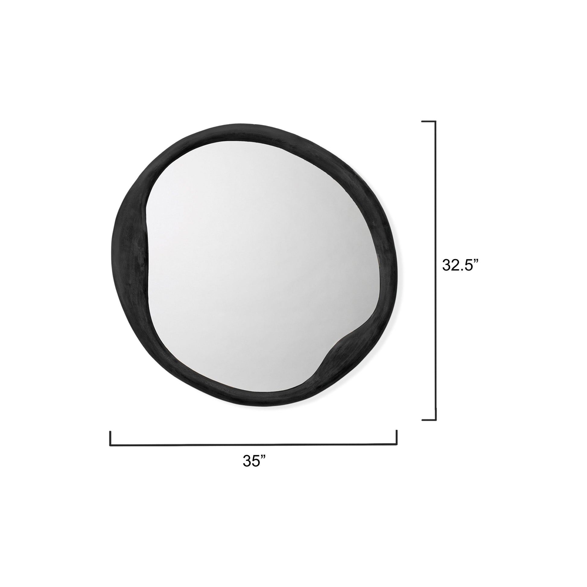 Organic Metal Round Wall Mirror by Jamie Young