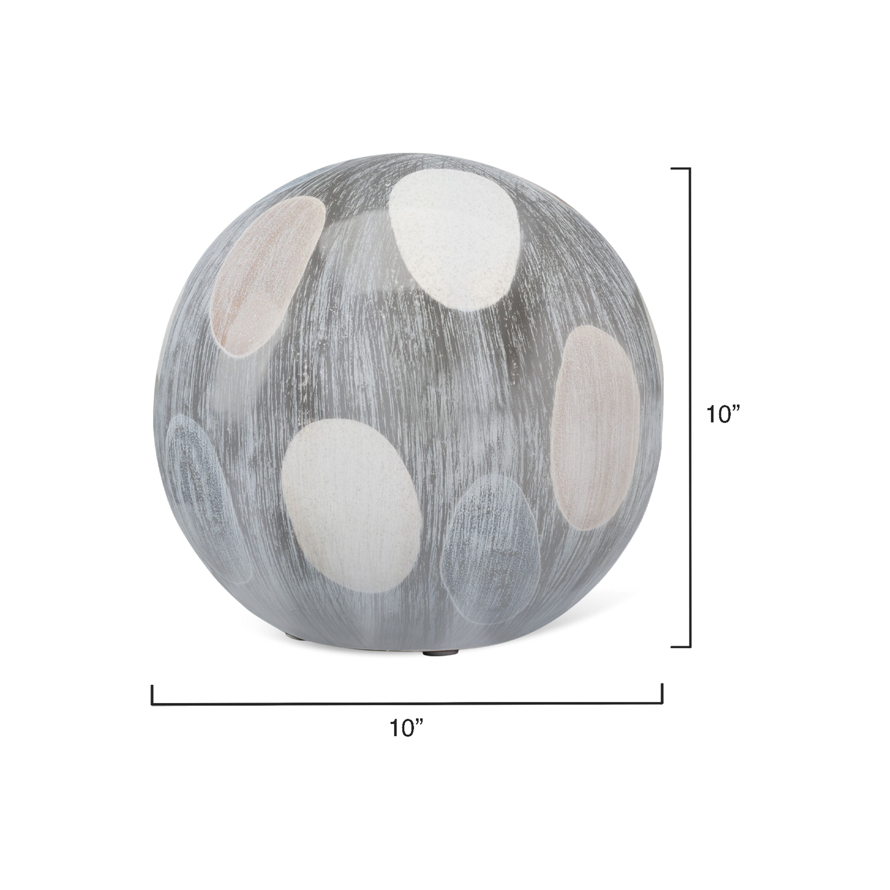 Painted Ceramic Decorative Sphere, Large by Jamie Young