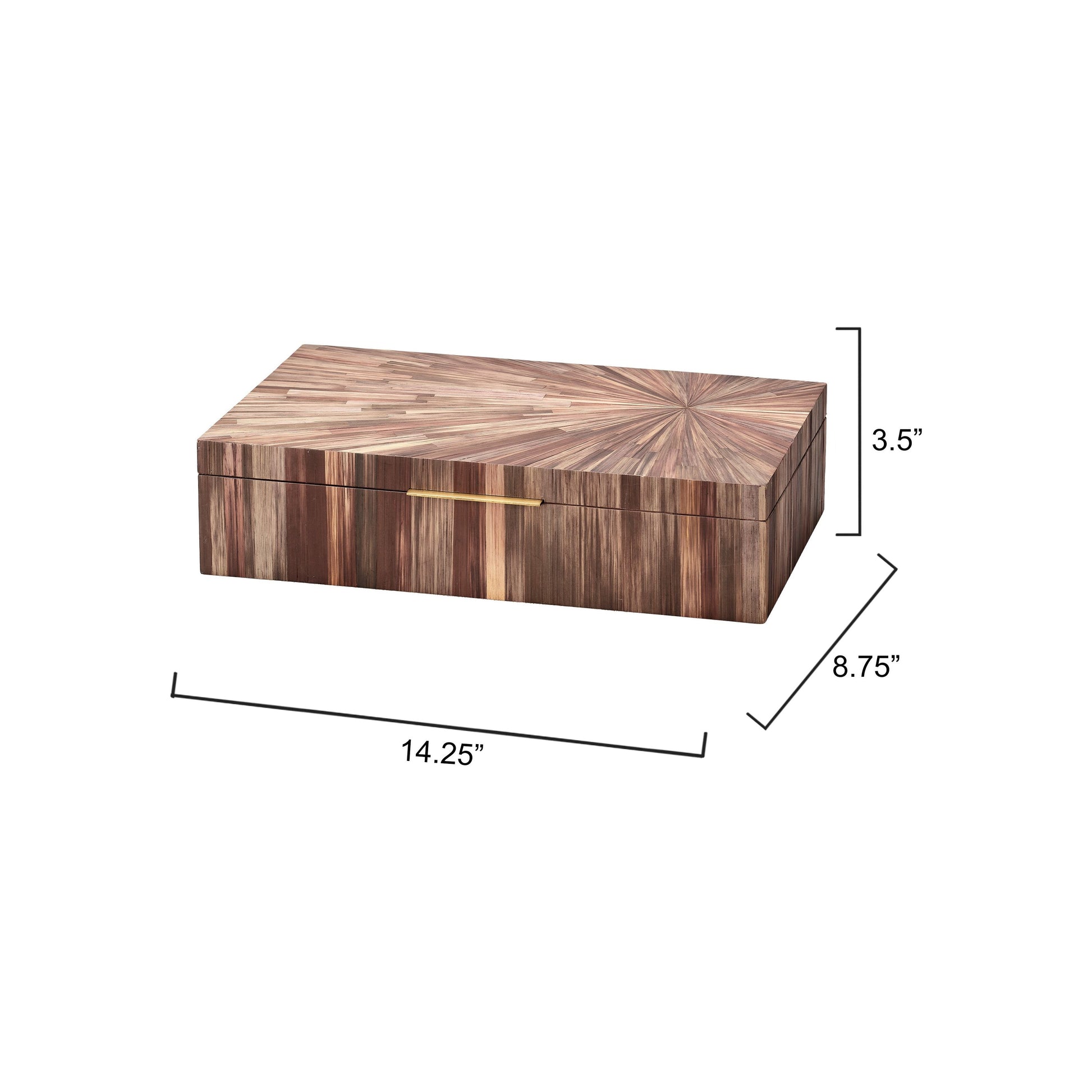Palm Marquetry Decorative Box by Jamie Young