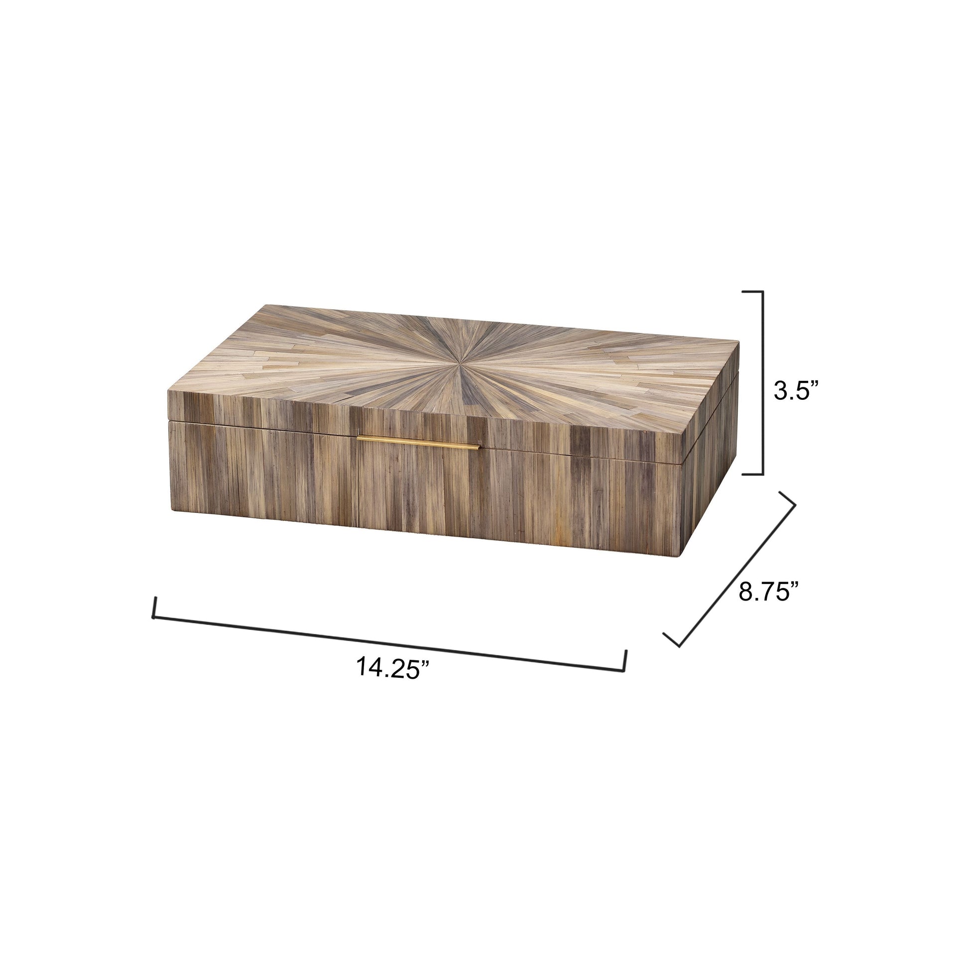 Palm Marquetry Decorative Box by Jamie Young
