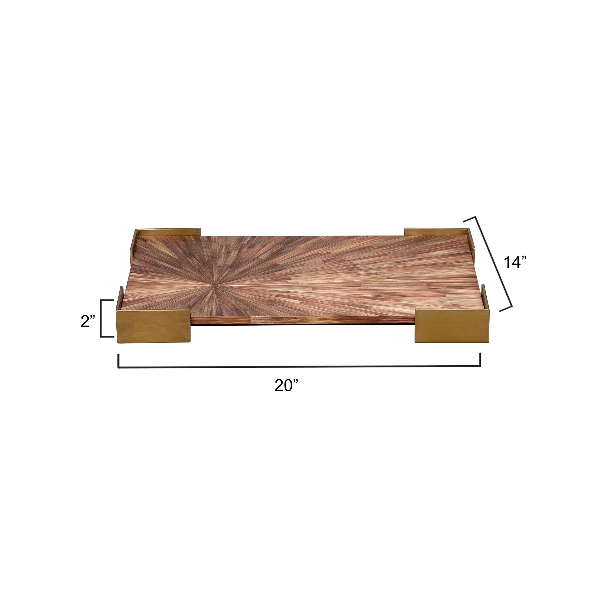 Palm Marquetry Decorative Tray by Jamie Young
