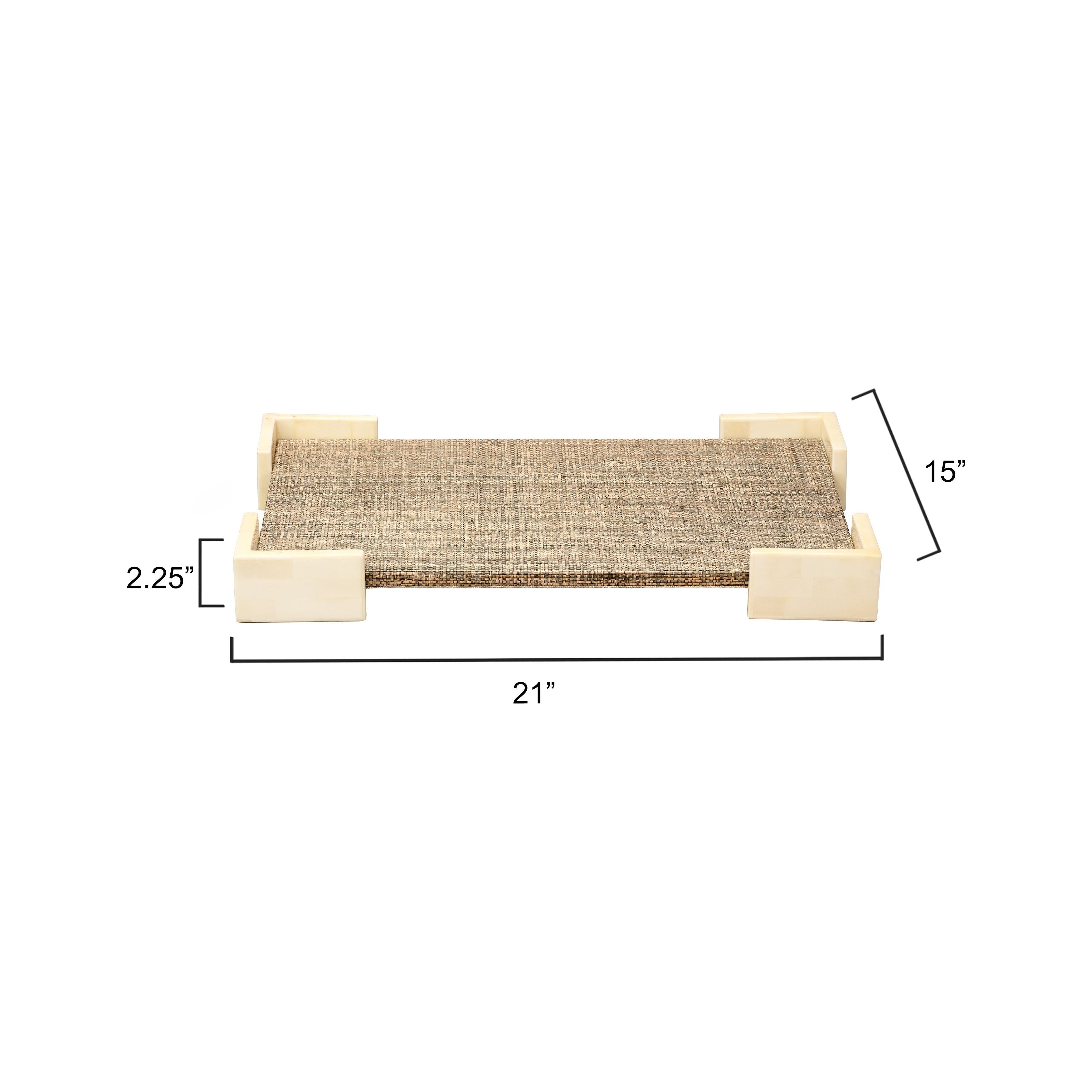 Paradise Bone Decorative Tray by Jamie Young