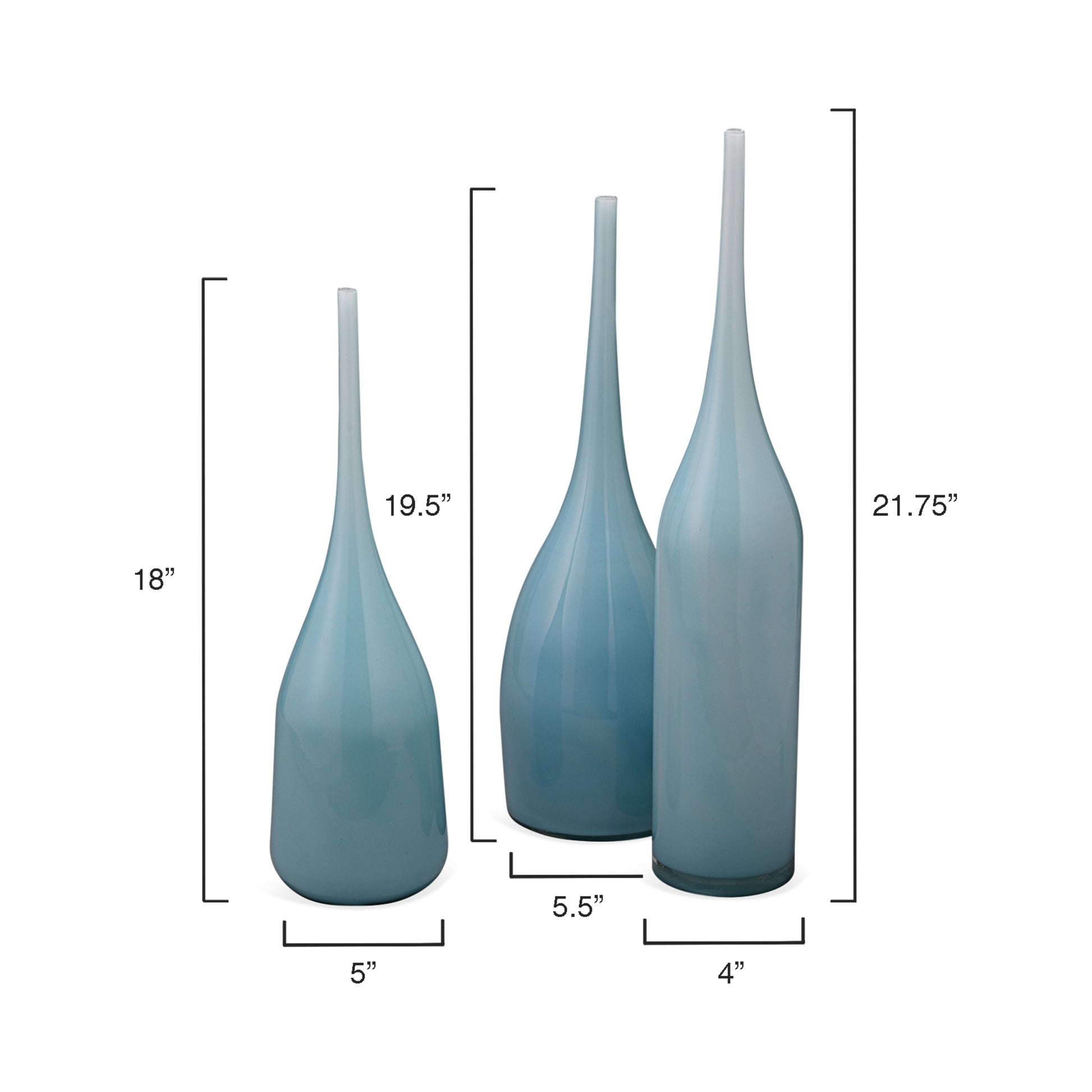 Pixie Decorative Glass Vases (Set of 3) by Jamie Young