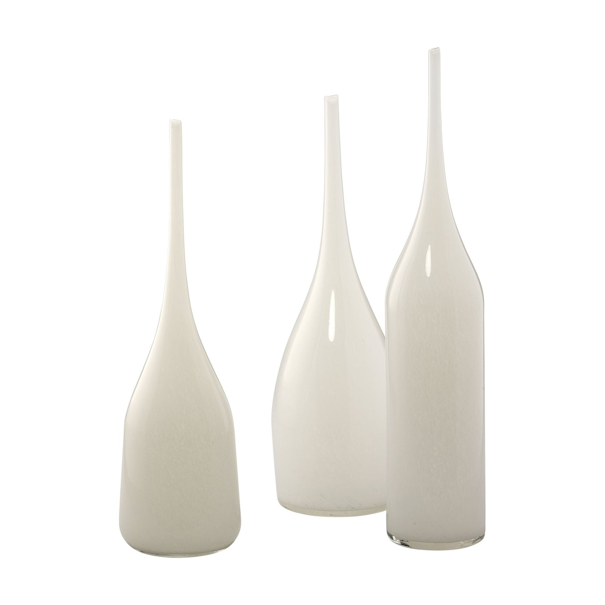 Pixie Decorative Glass Vases (Set of 3) White by Jamie Young