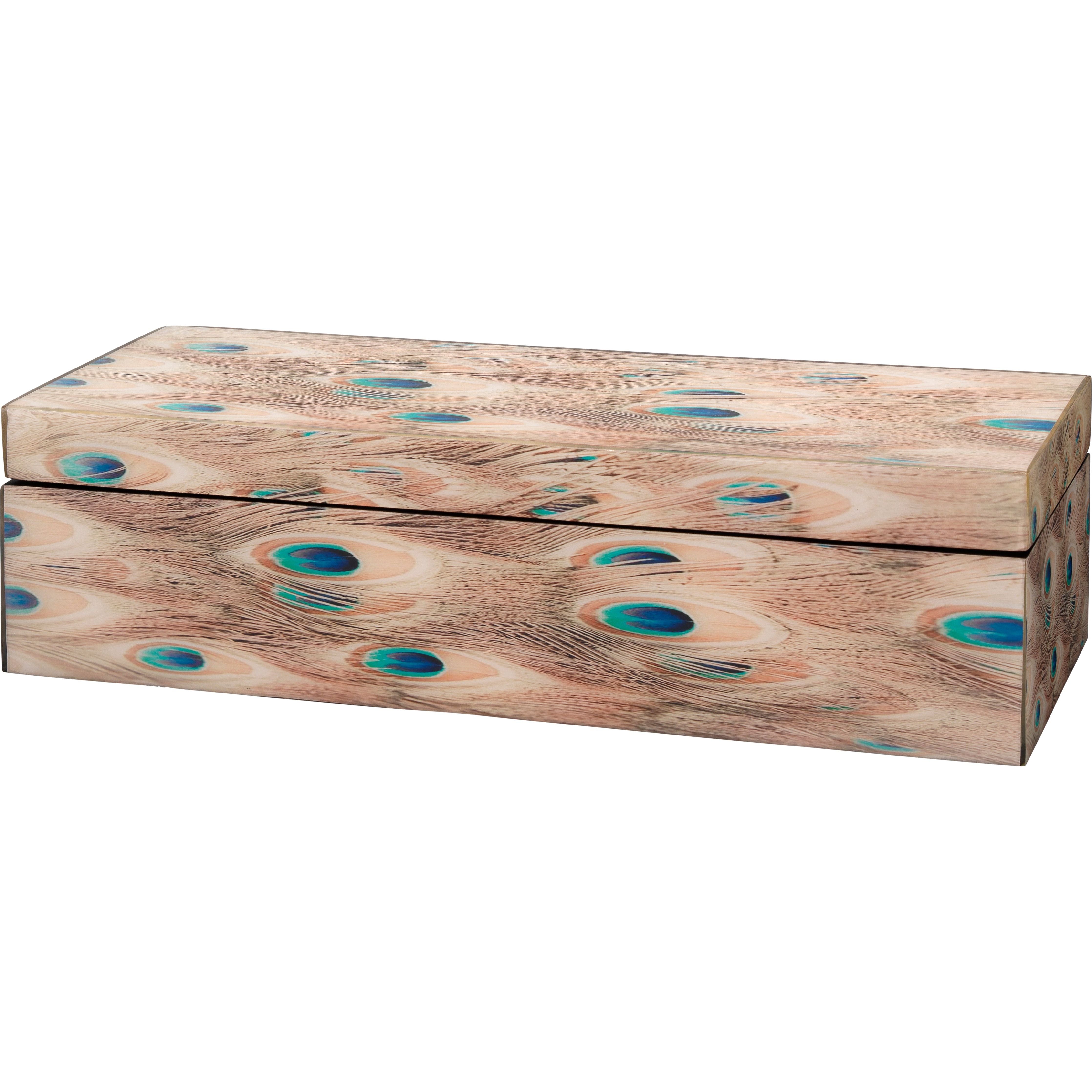 Plume Peacock Decorative Box by Jamie Young