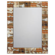 Medium Rectangular Wall Rectangle Mirror in Natural Faux Horn by Jamie Young