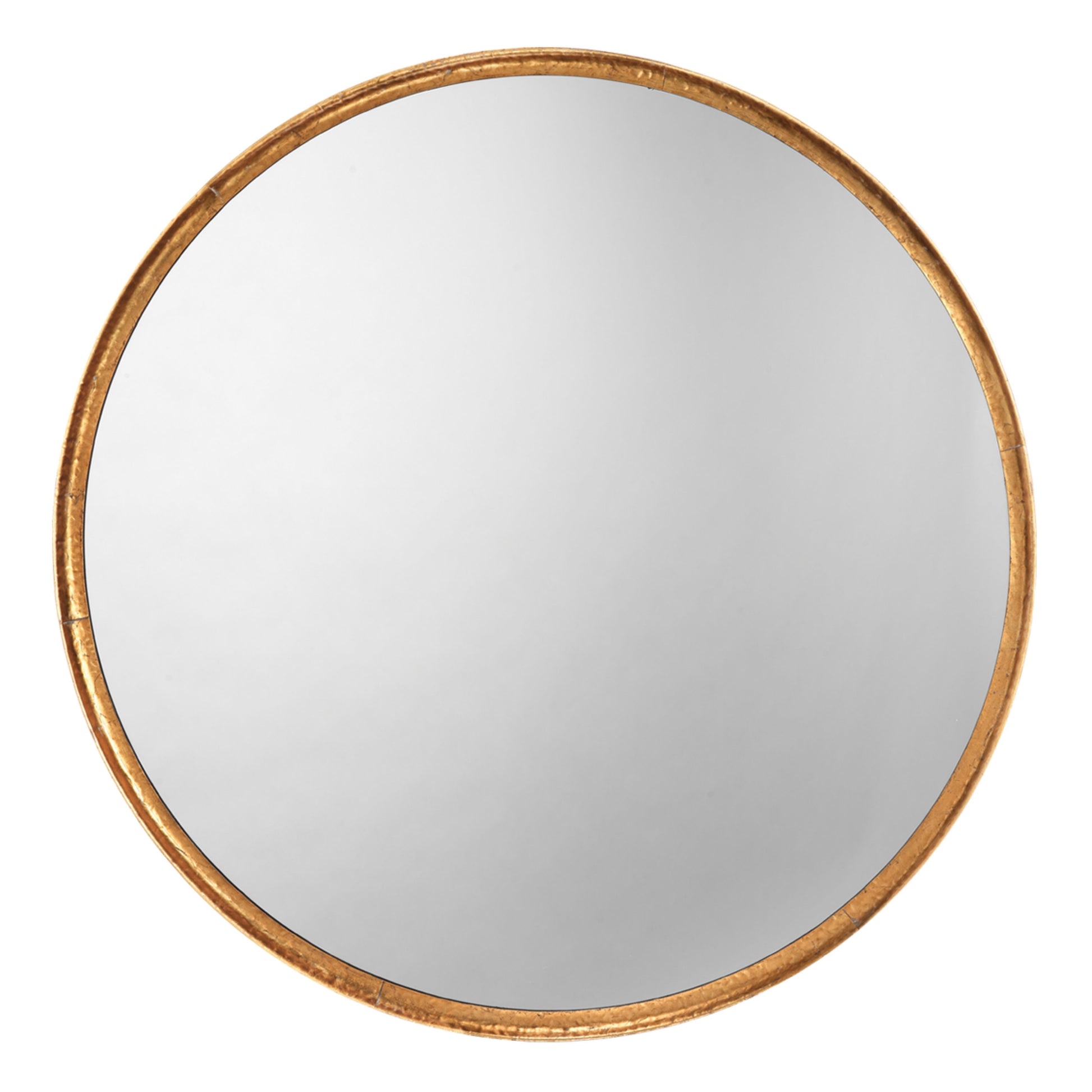 Refined Iron Round Wall Mirror Gold by Jamie Young
