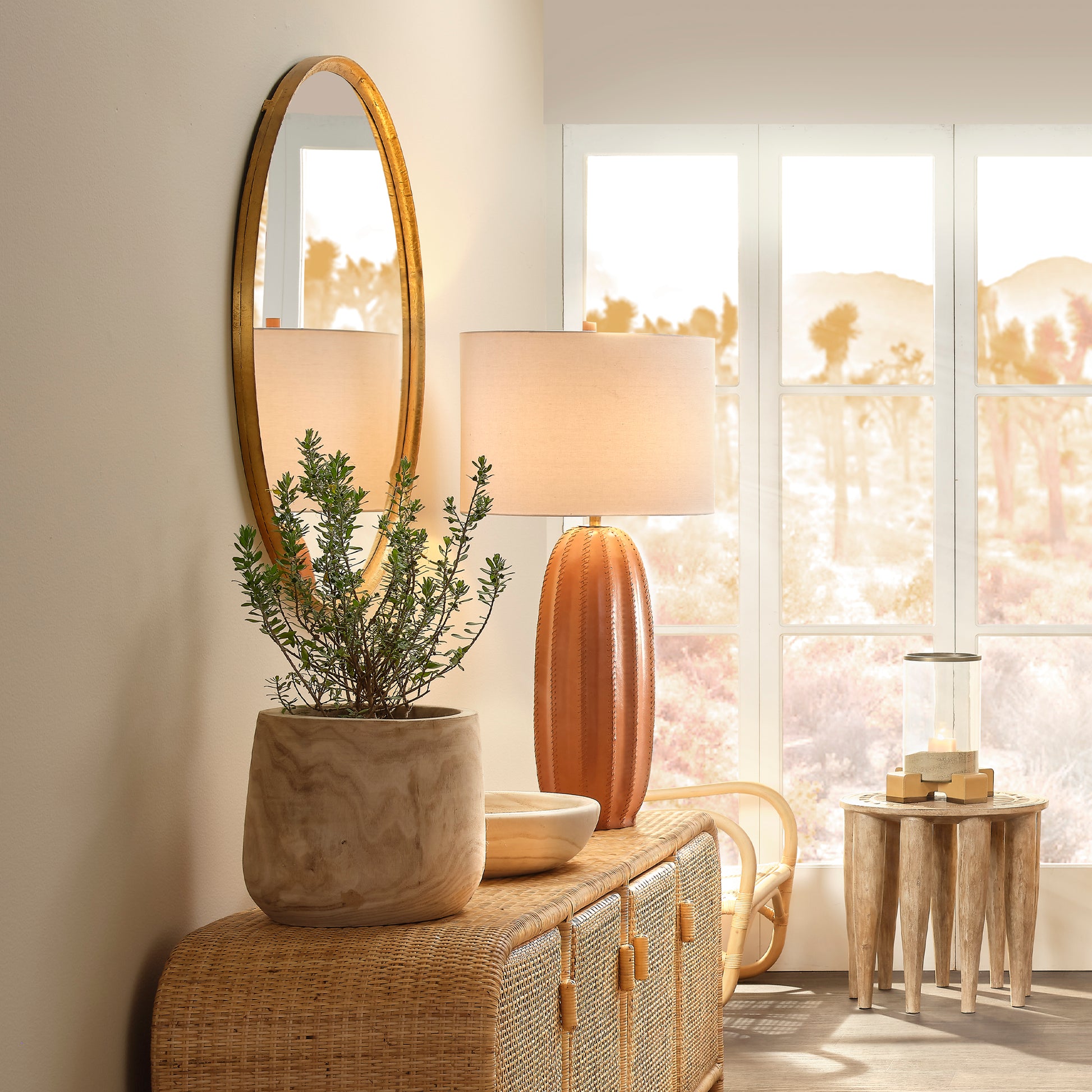 Refined Iron Round Wall Mirror by Jamie Young