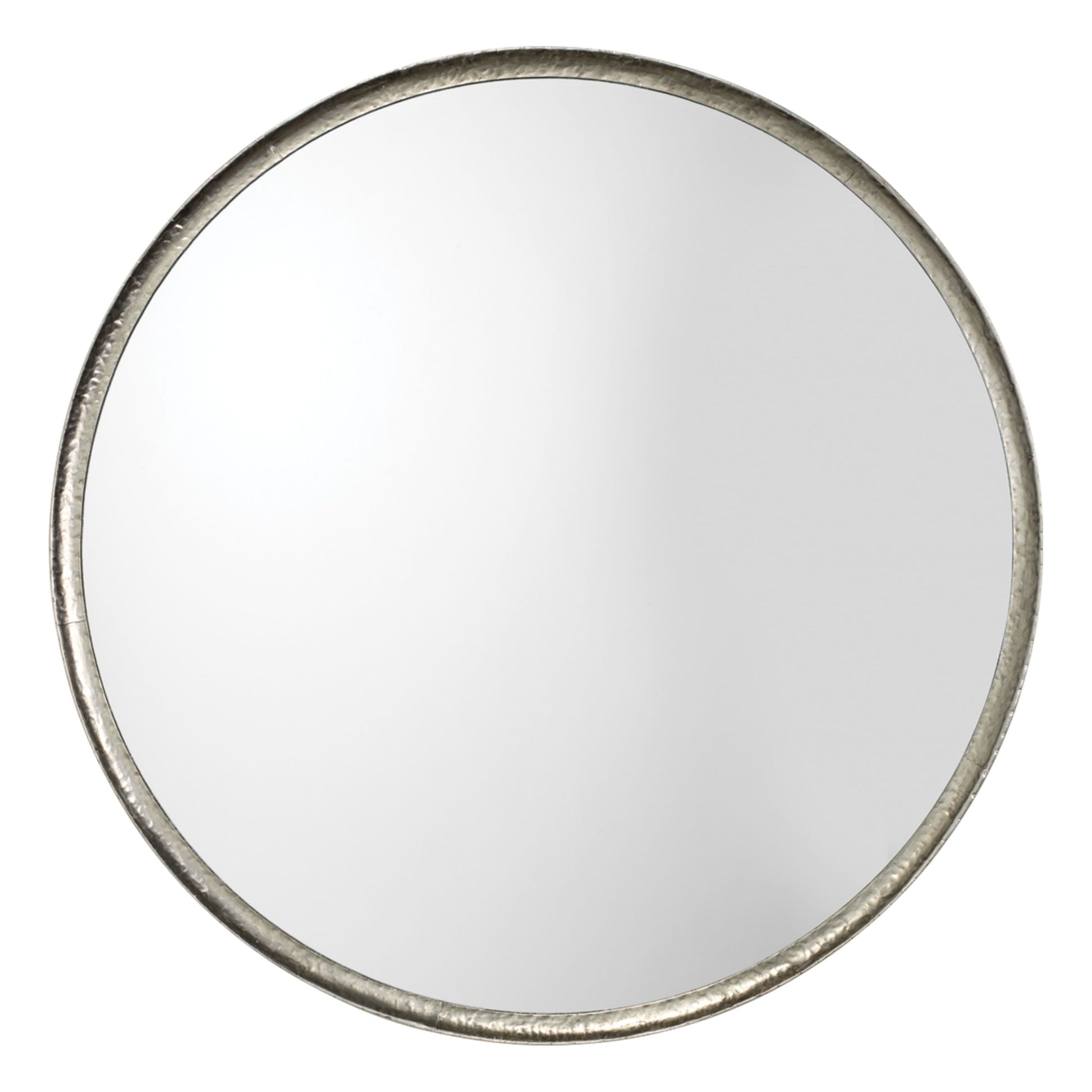 Refined Iron Round Wall Mirror Silver by Jamie Young