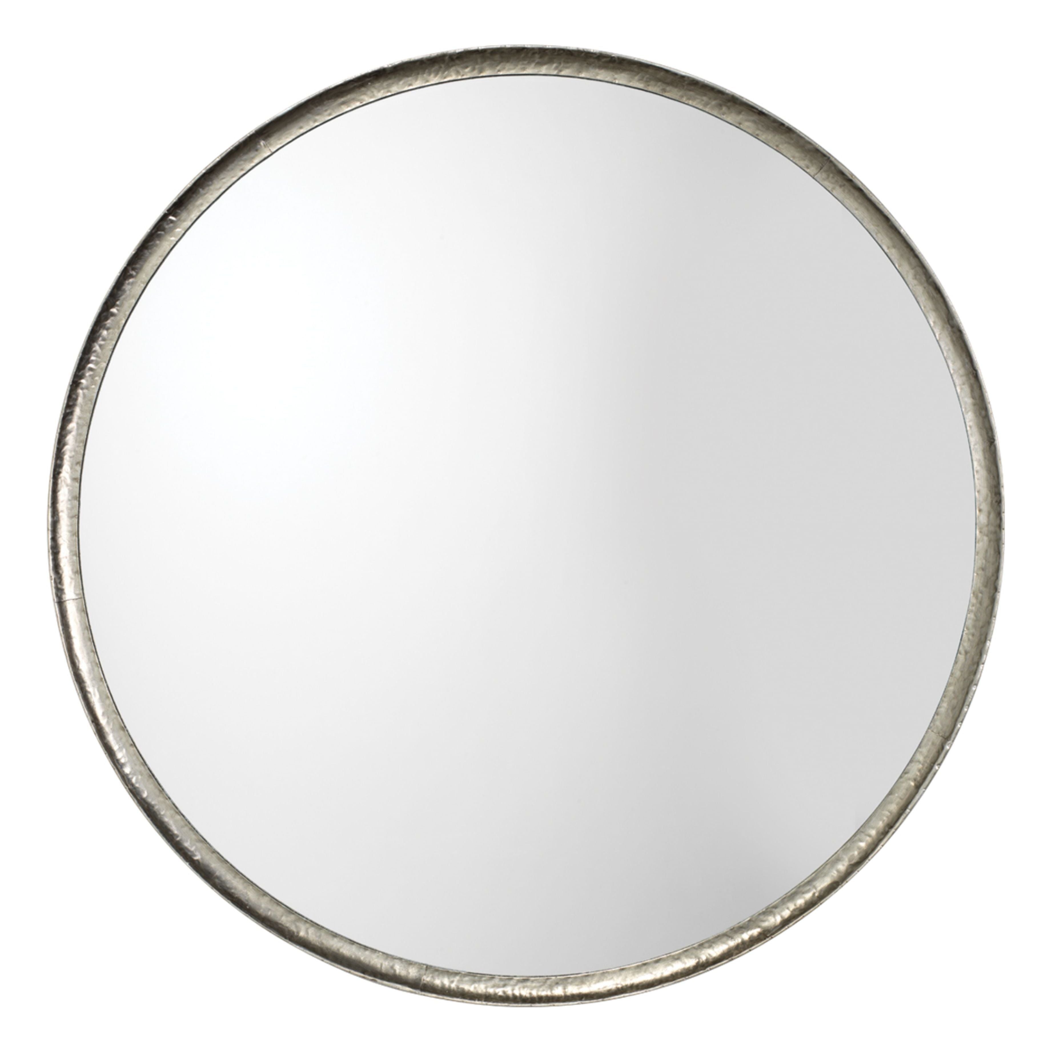Refined Iron Round Wall Mirror Silver by Jamie Young