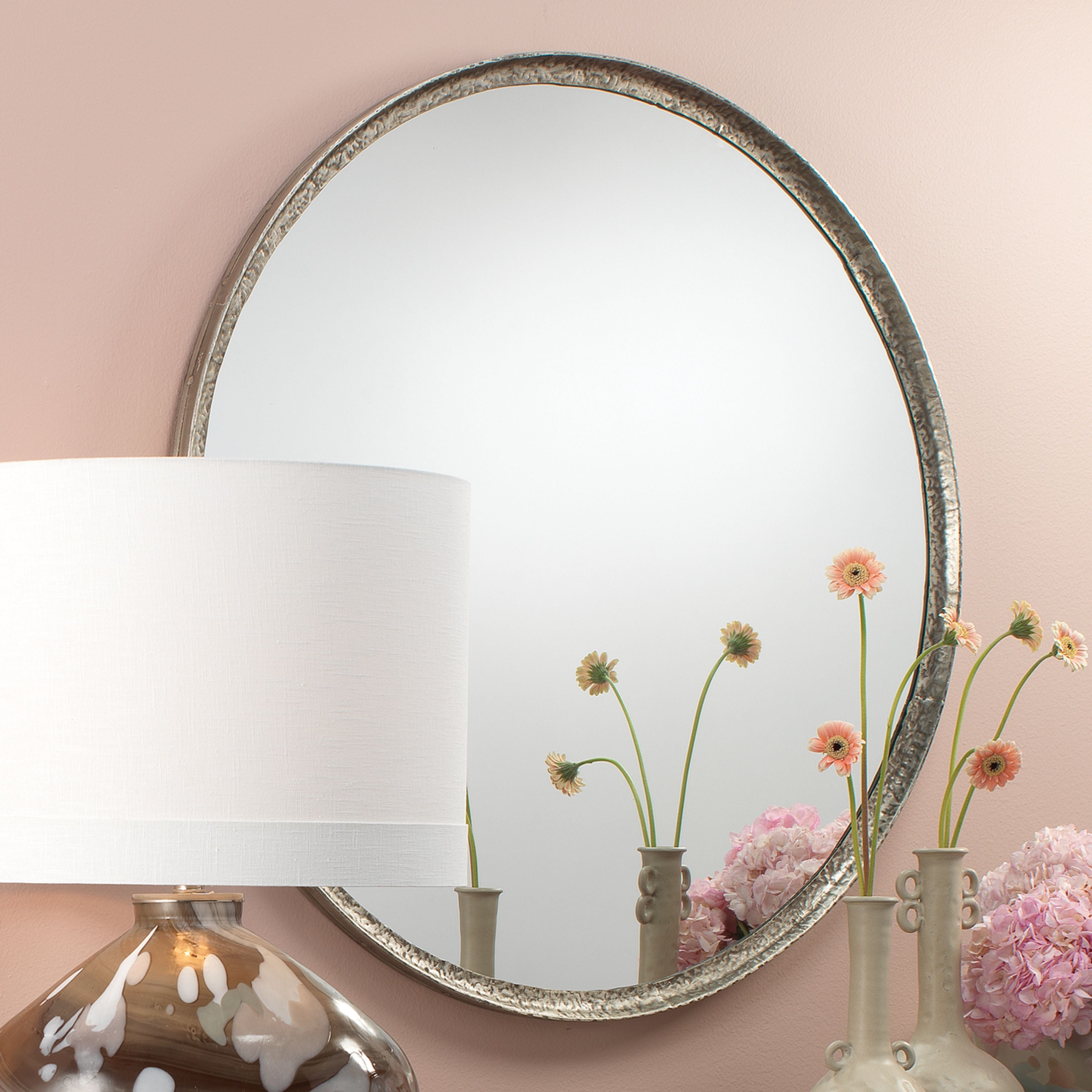 Refined Iron Round Wall Mirror by Jamie Young