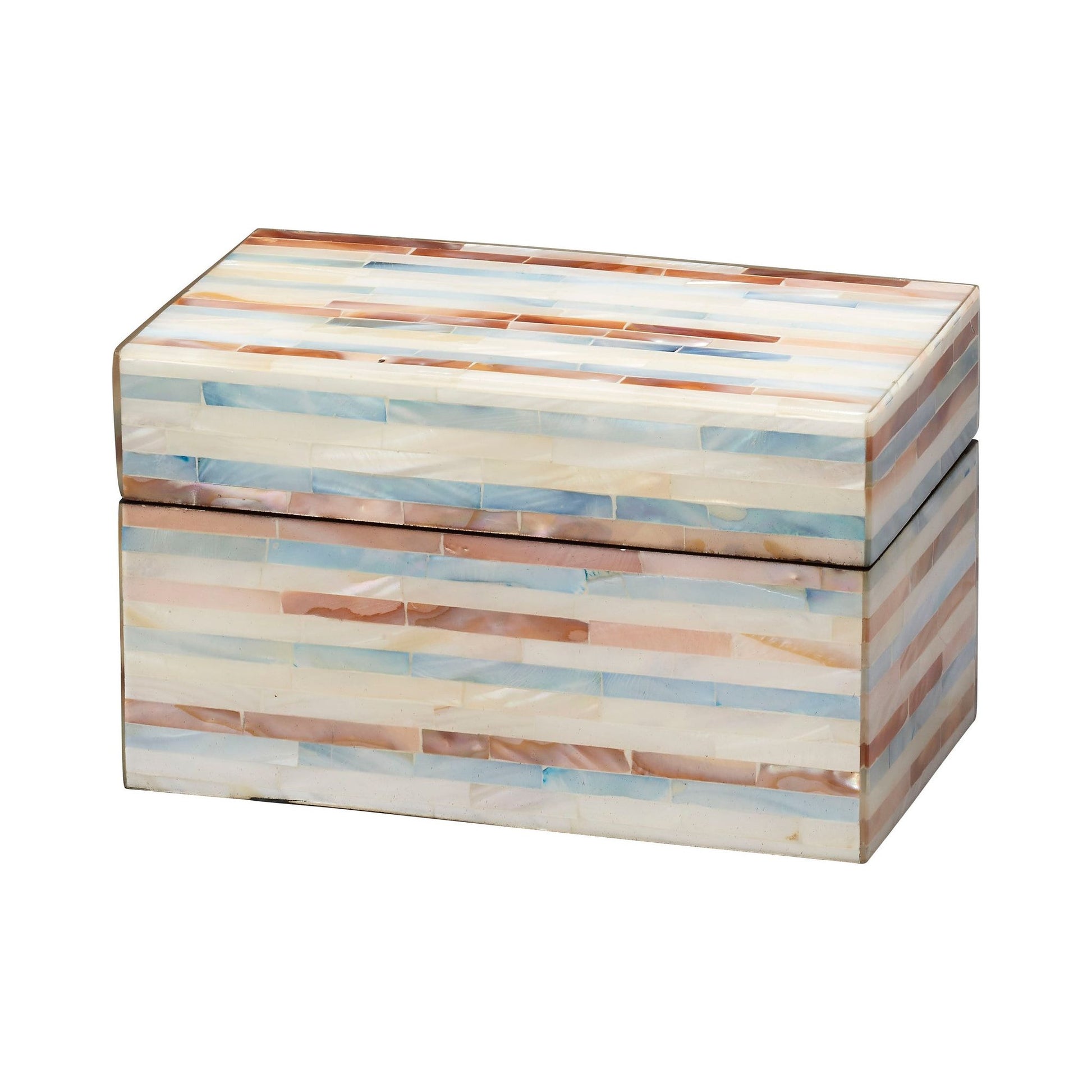 Roosevelt Blue Mother of Pearl Decorative Box Small by Jamie Young