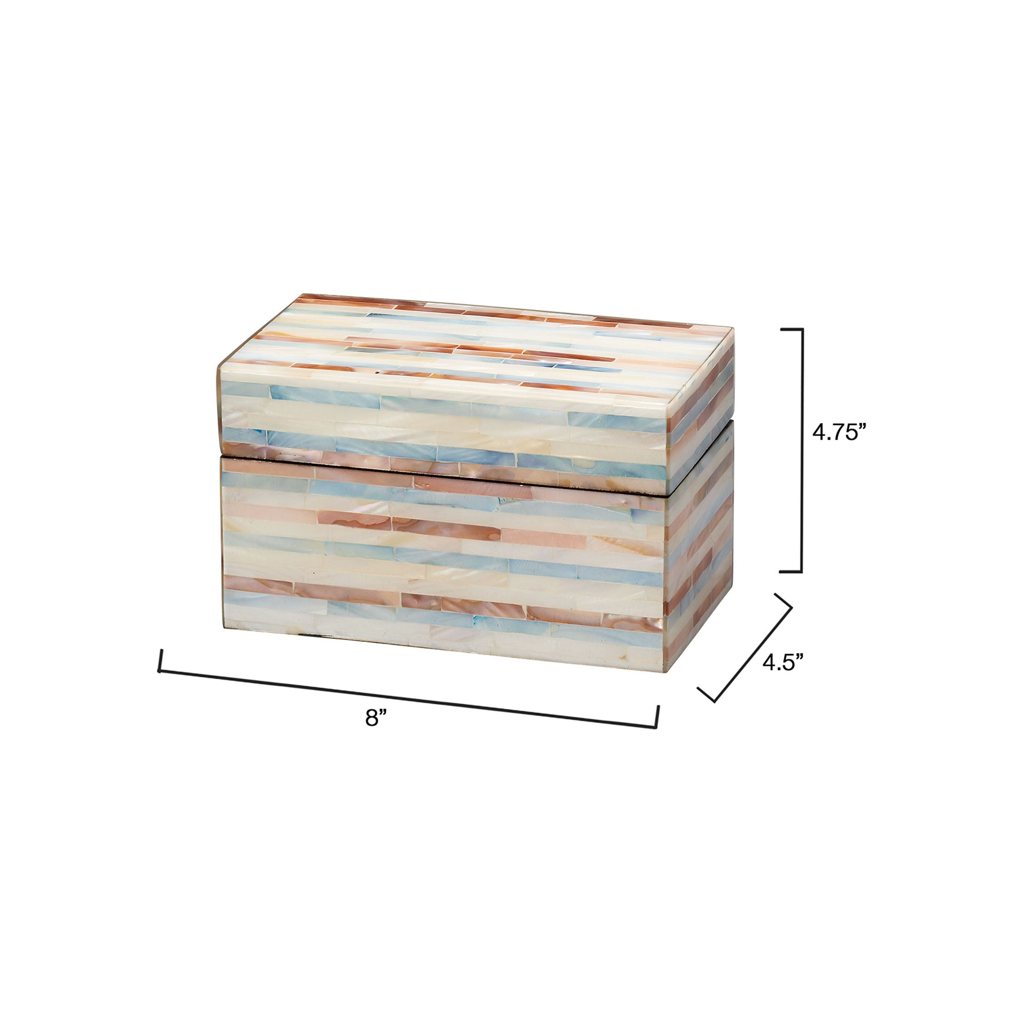 Roosevelt Blue Mother of Pearl Decorative Box by Jamie Young