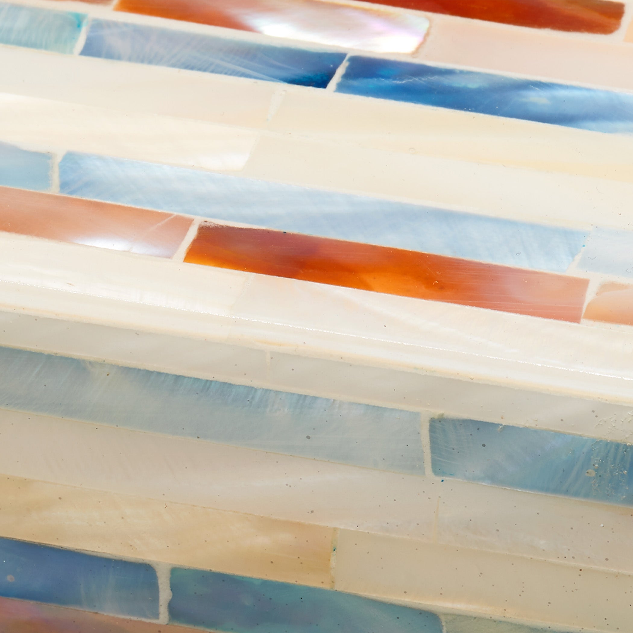 Roosevelt Blue Mother of Pearl Decorative Box by Jamie Young