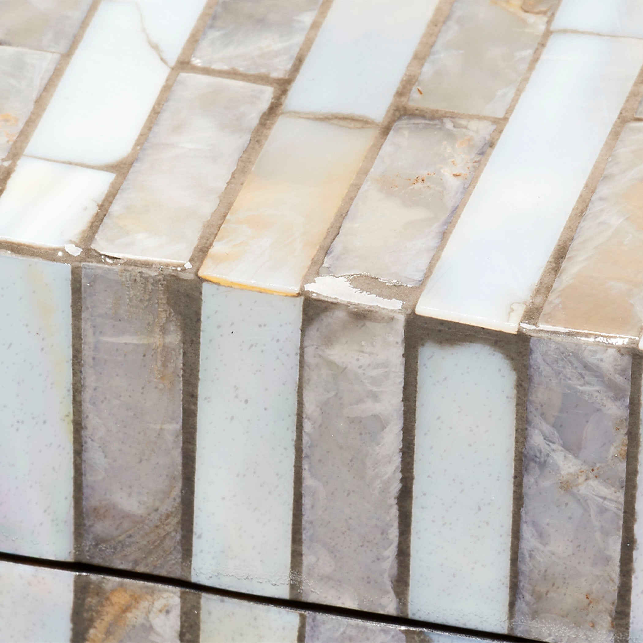 Roosevelt Blue Mother of Pearl Decorative Box by Jamie Young