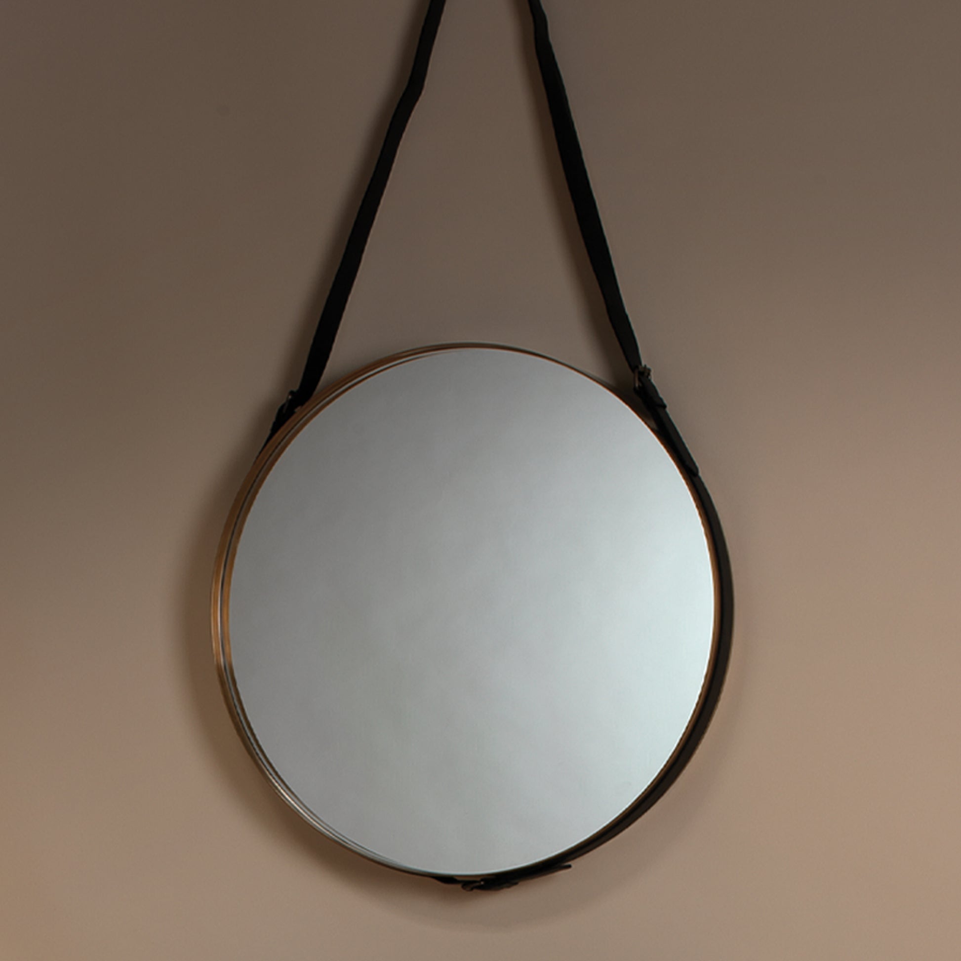 Round Steel Round Wall Mirror by Jamie Young