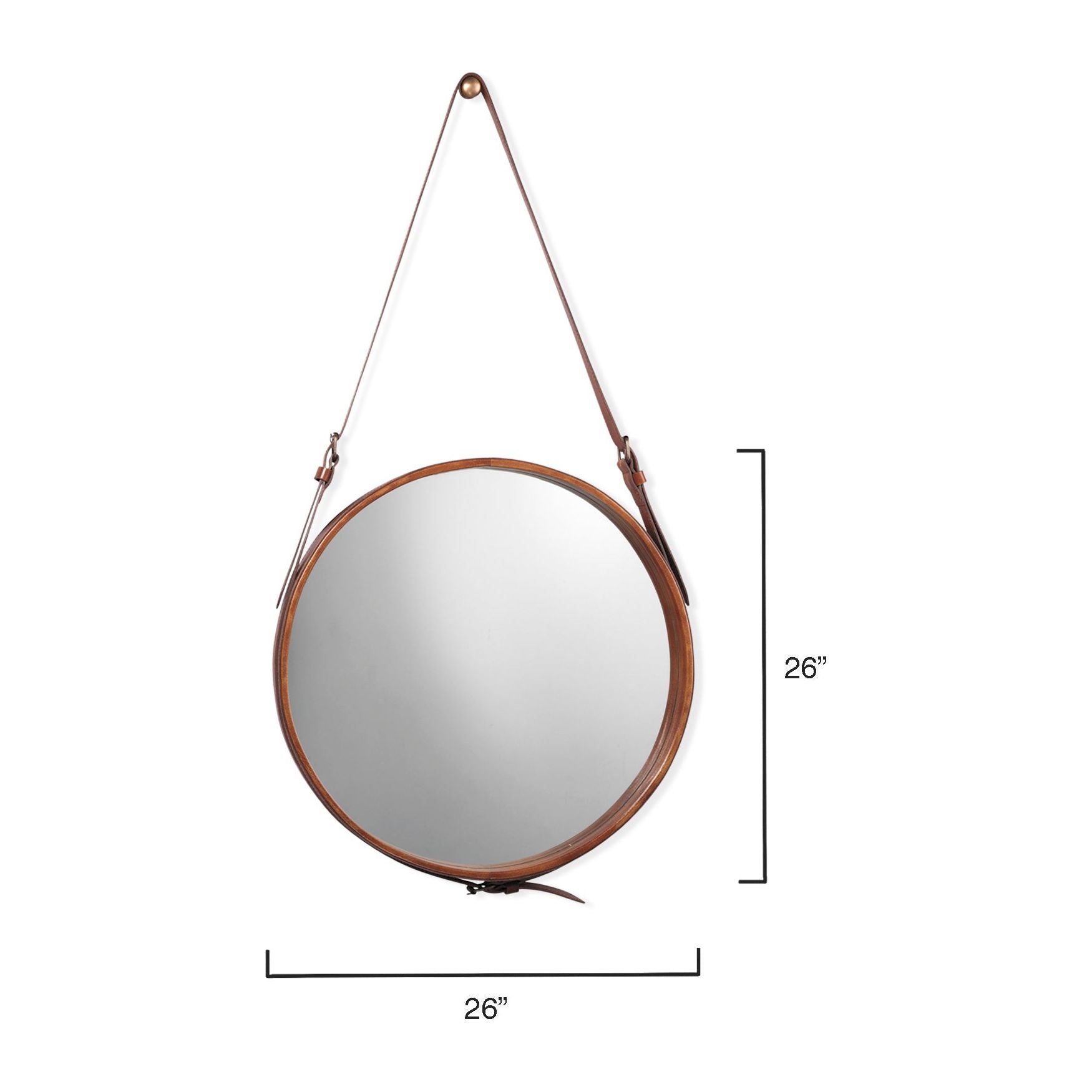 Large Round Steel Wall Mirror by Jamie Young