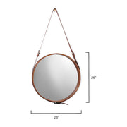 Large Round Steel Wall Mirror by Jamie Young