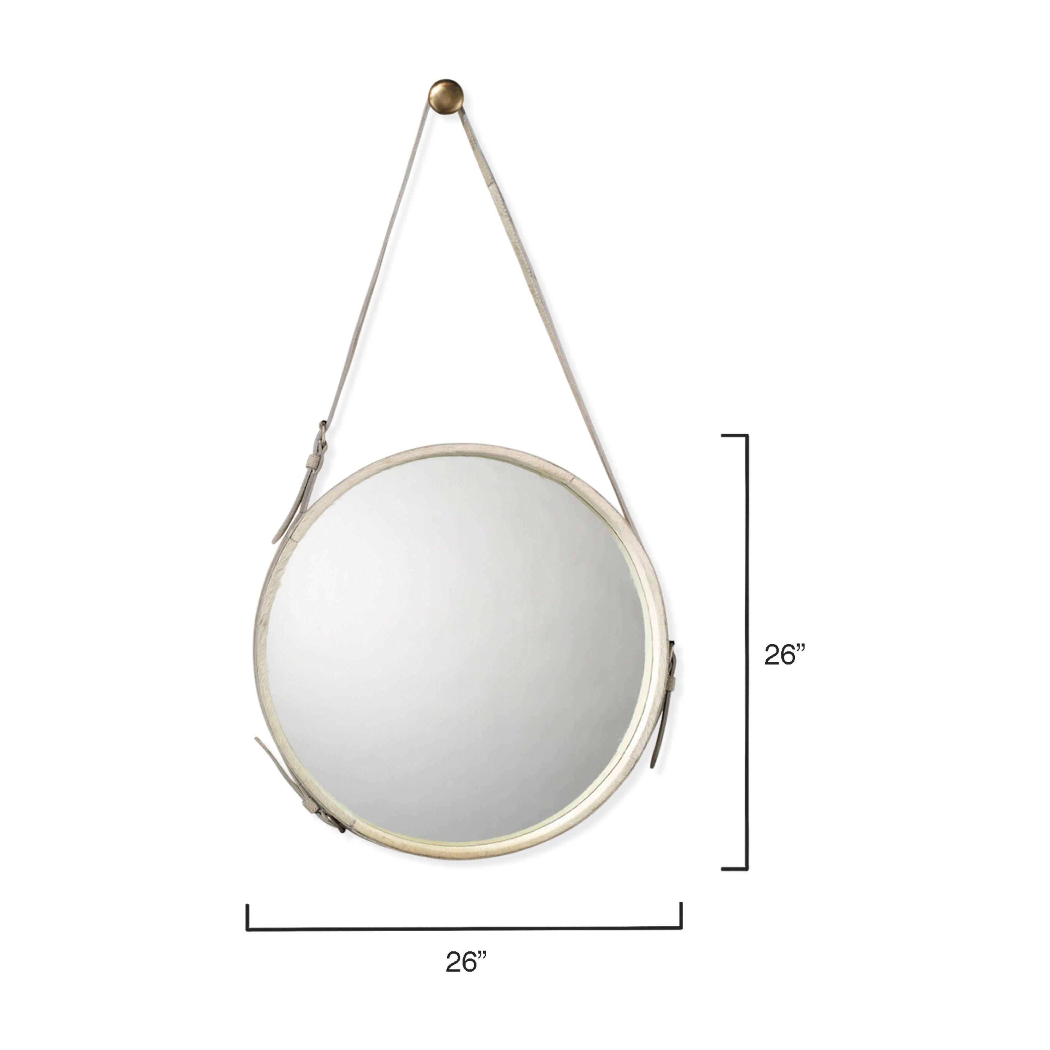 Round Steel Round Wall Mirror by Jamie Young