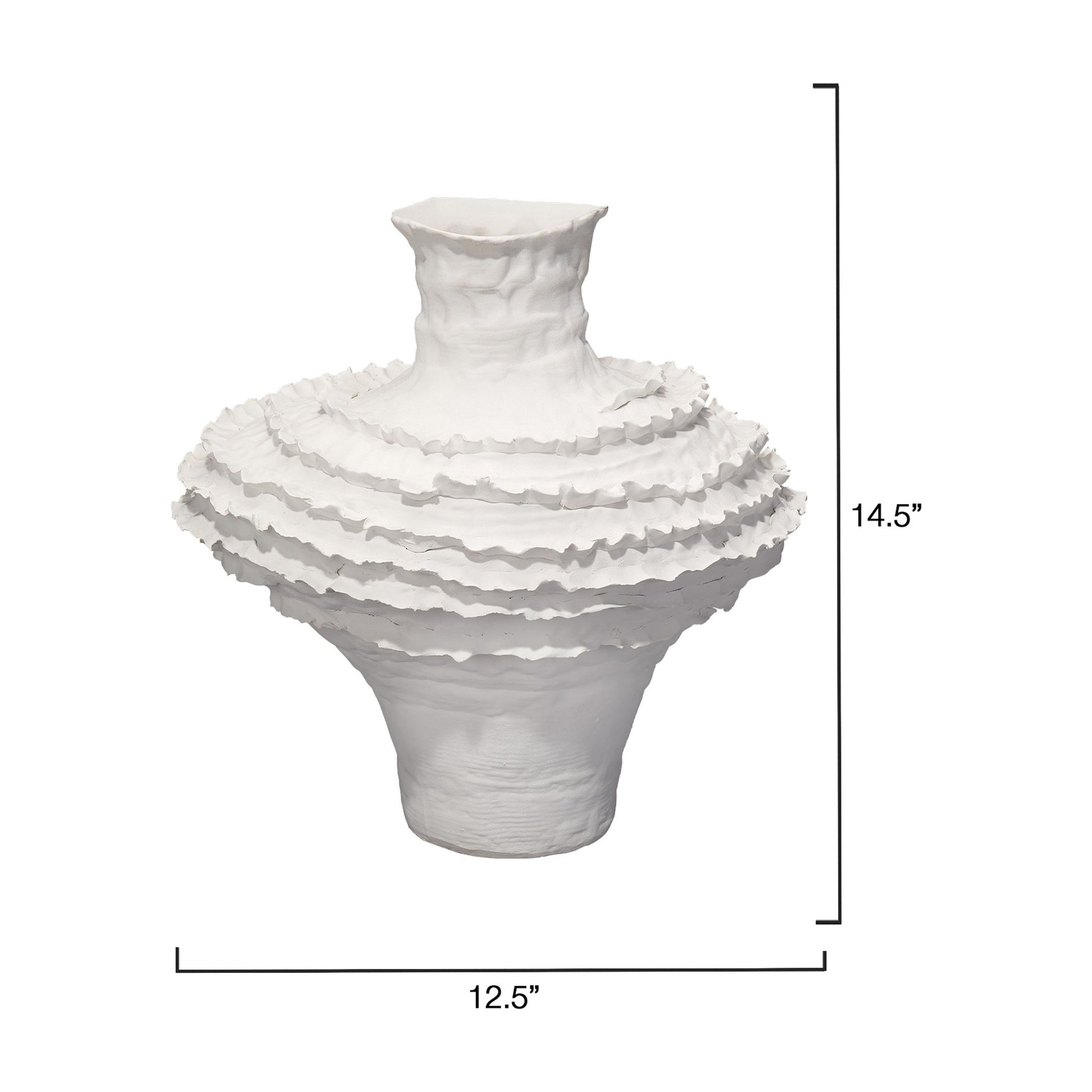 Ruffle Ceramic Decorative Vase by Jamie Young