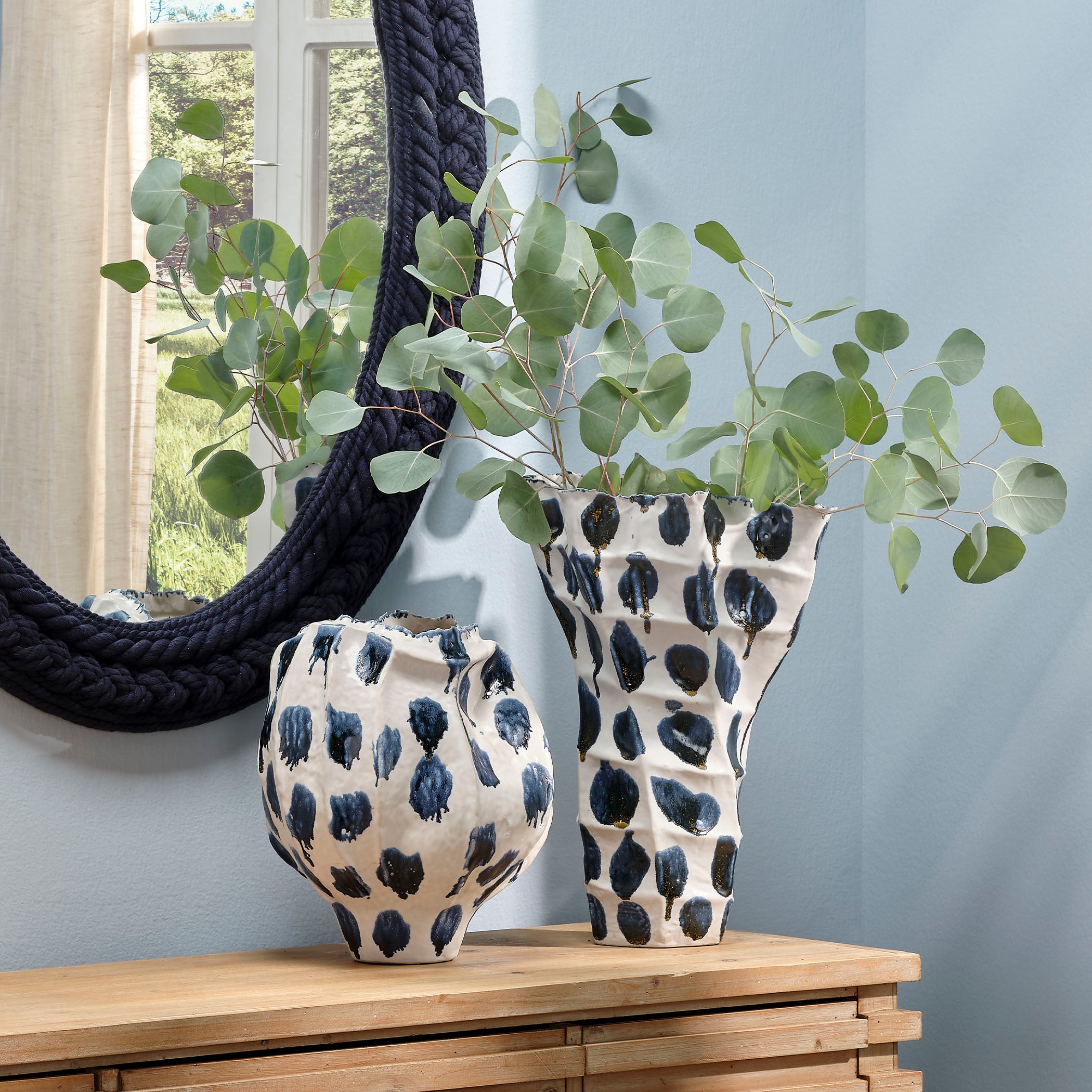 Seurat Tall Ceramic Decorative Vase by Jamie Young