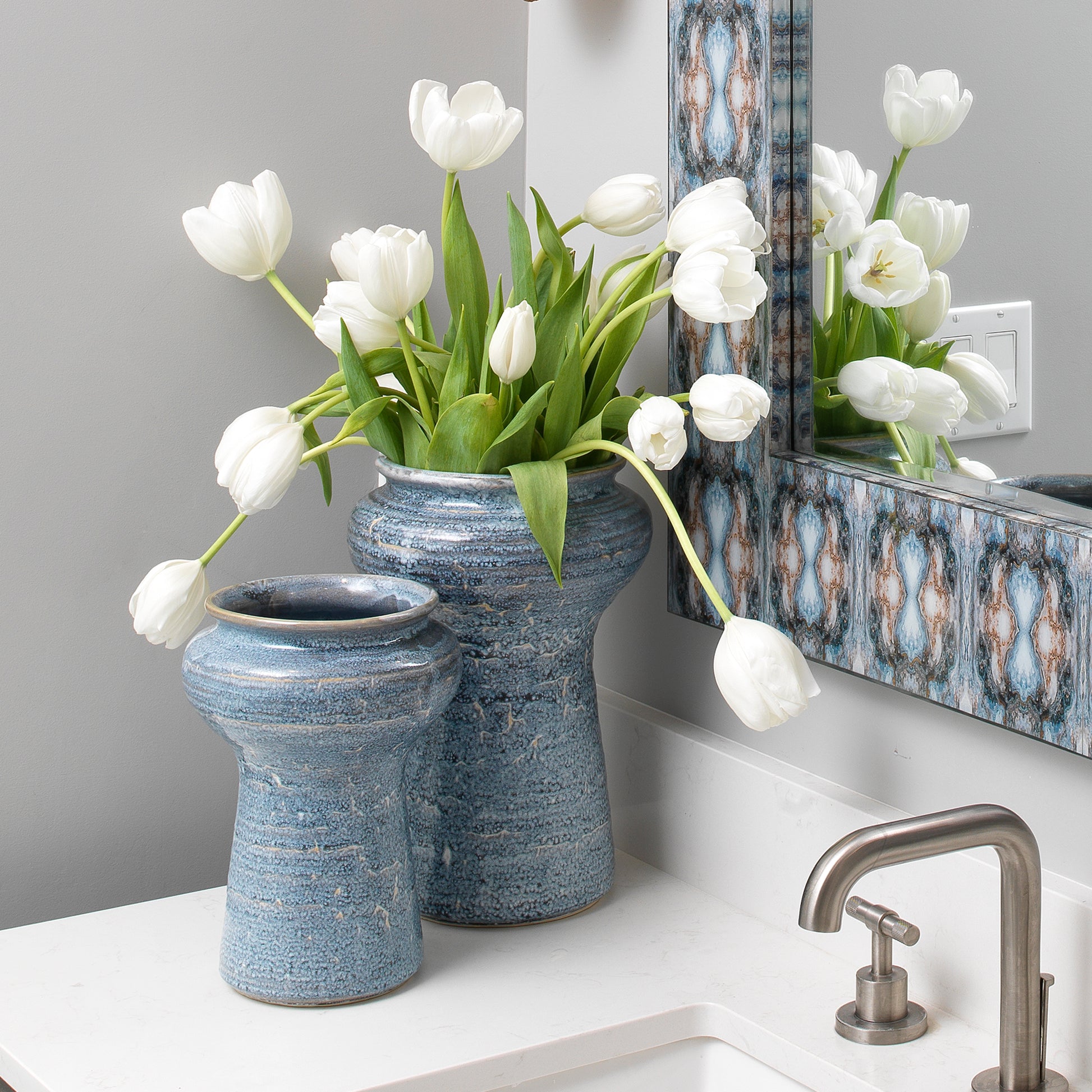 Snorkel Ceramic Decorative Set of 2 Vases by Jamie Young