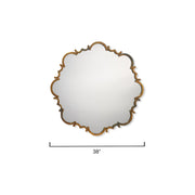 Saint Albans Steel Wall Mirror, Antique Brass by Jamie Young