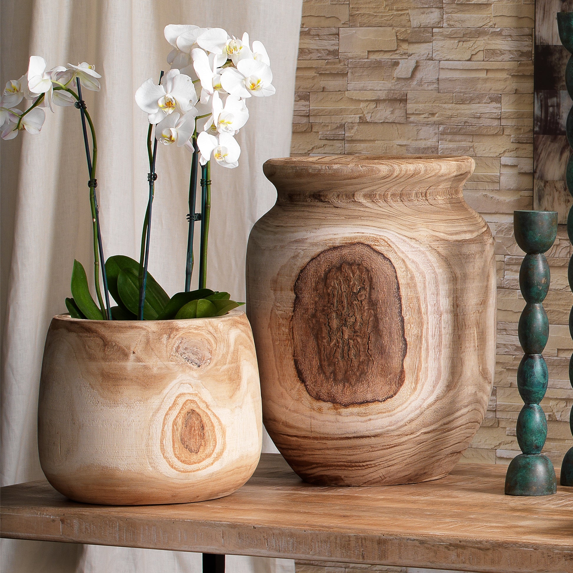 Topanga Wooden Decorative Vase by Jamie Young