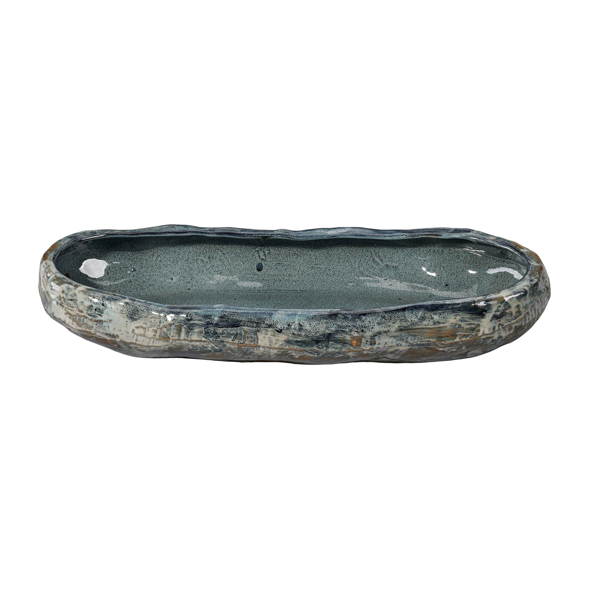 Unearthed Oval Ceramic Decorative Bowl by Jamie Young