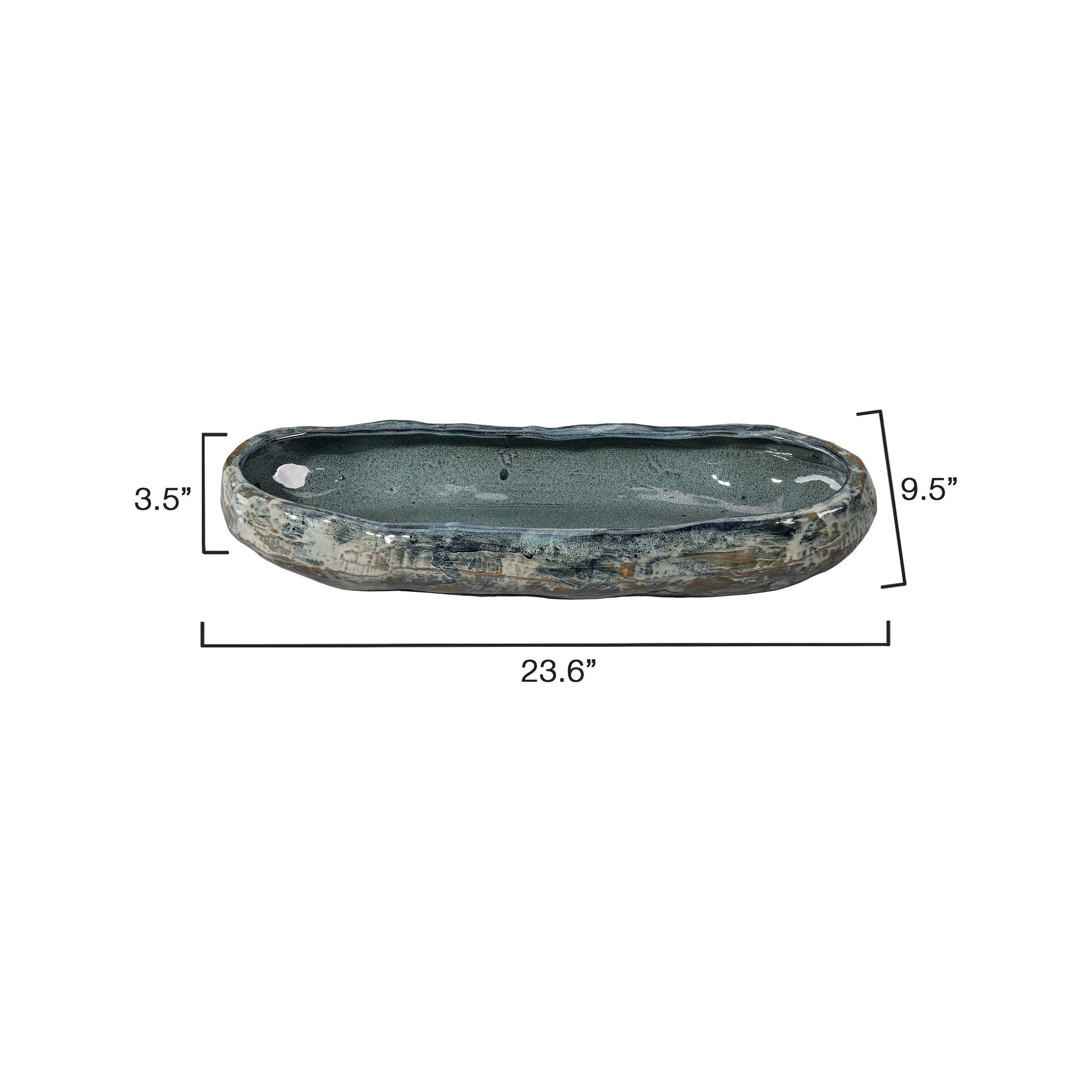 Unearthed Oval Ceramic Decorative Bowl by Jamie Young
