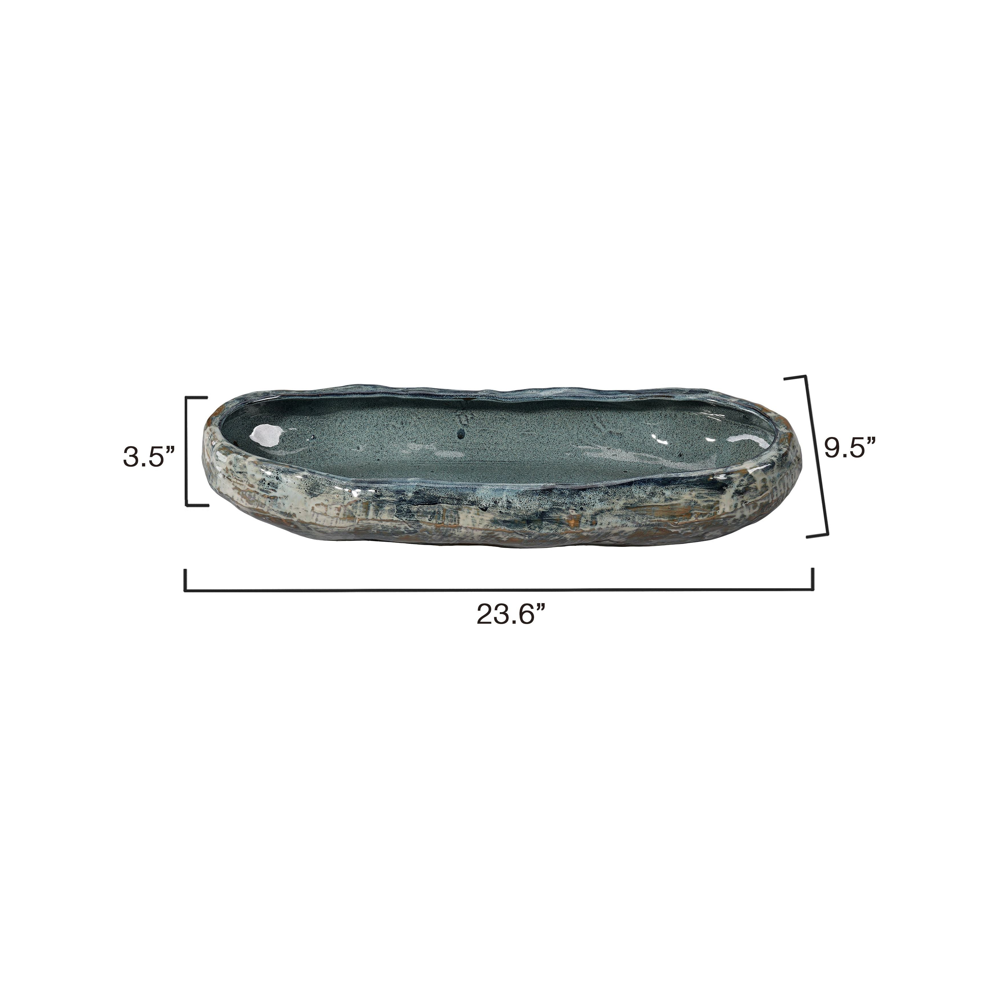 Unearthed Oval Ceramic Decorative Bowl by Jamie Young