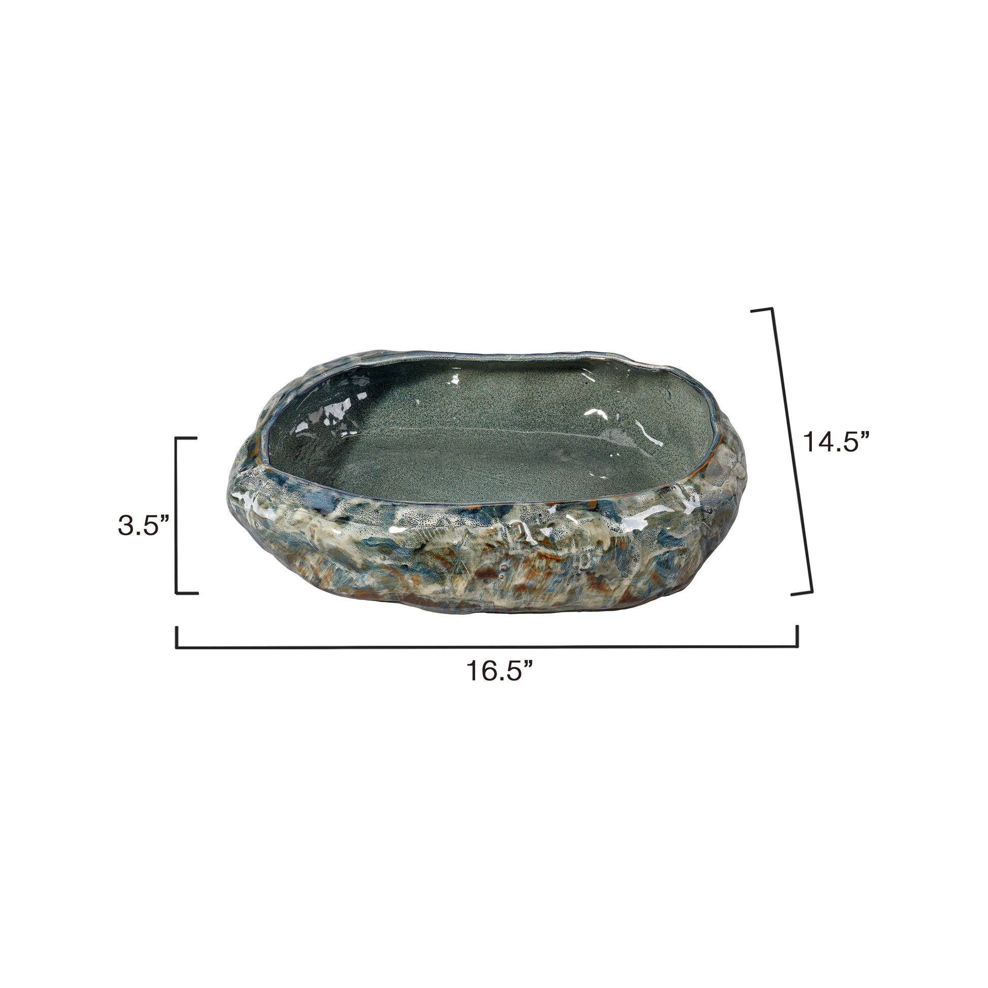 Unearthed Round Ceramic Decorative Bowl by Jamie Young