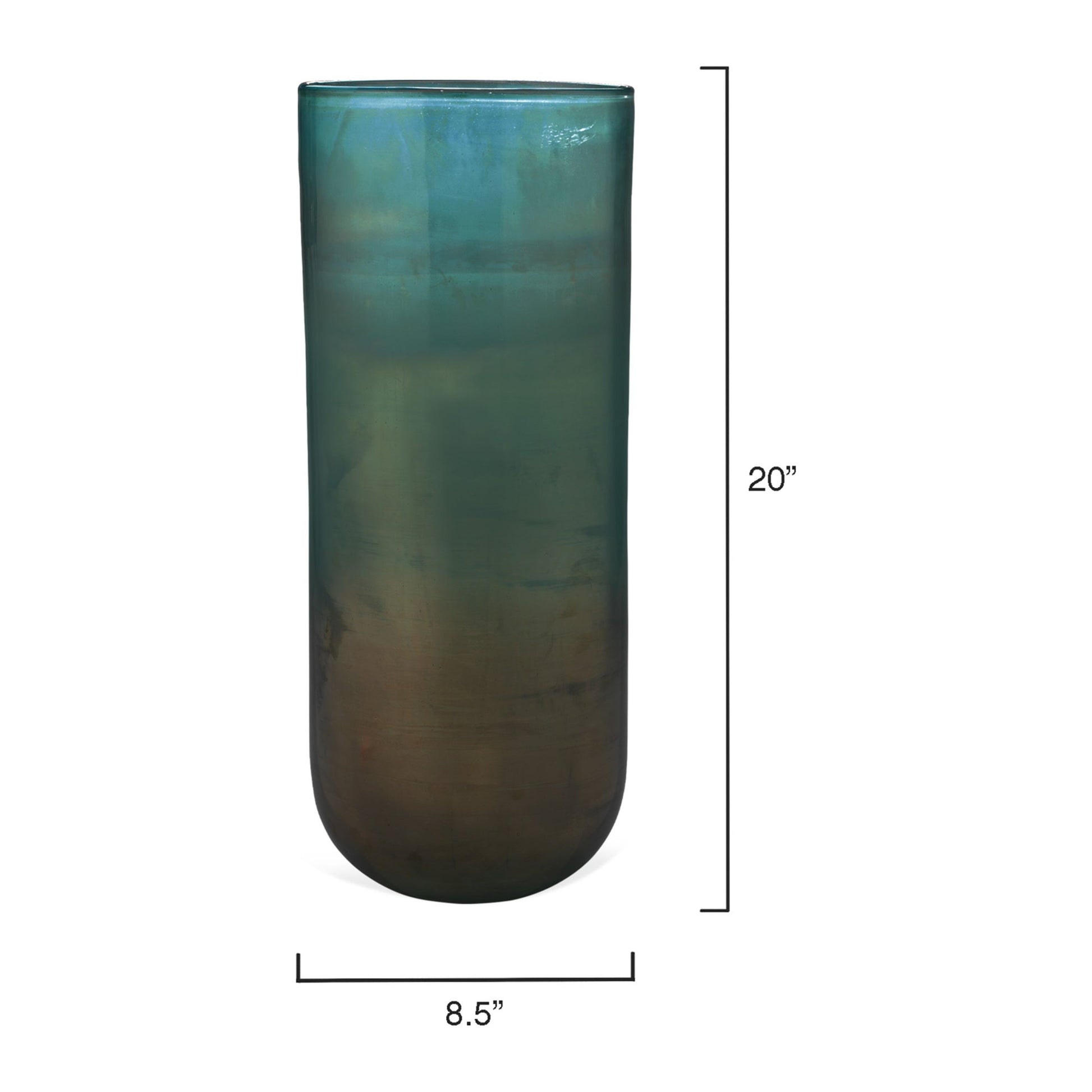 Vapor Hand Blown Decorative Glass Vase, Aqua by Jamie Young