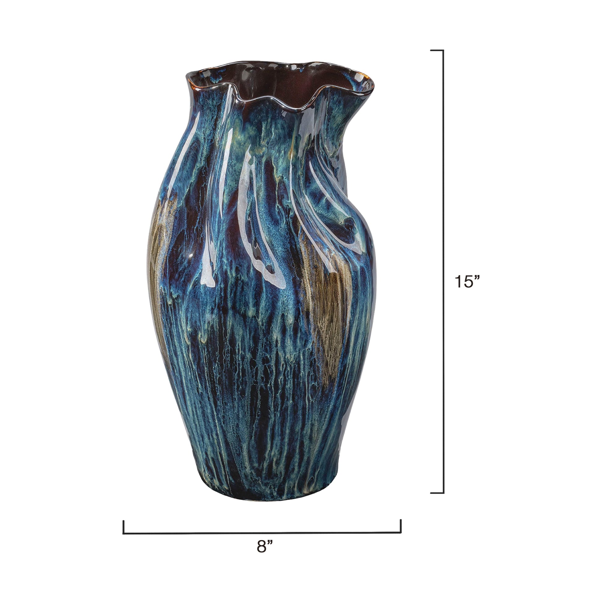 Whirl Ceramic Decorative Vase, Large by Jamie Young