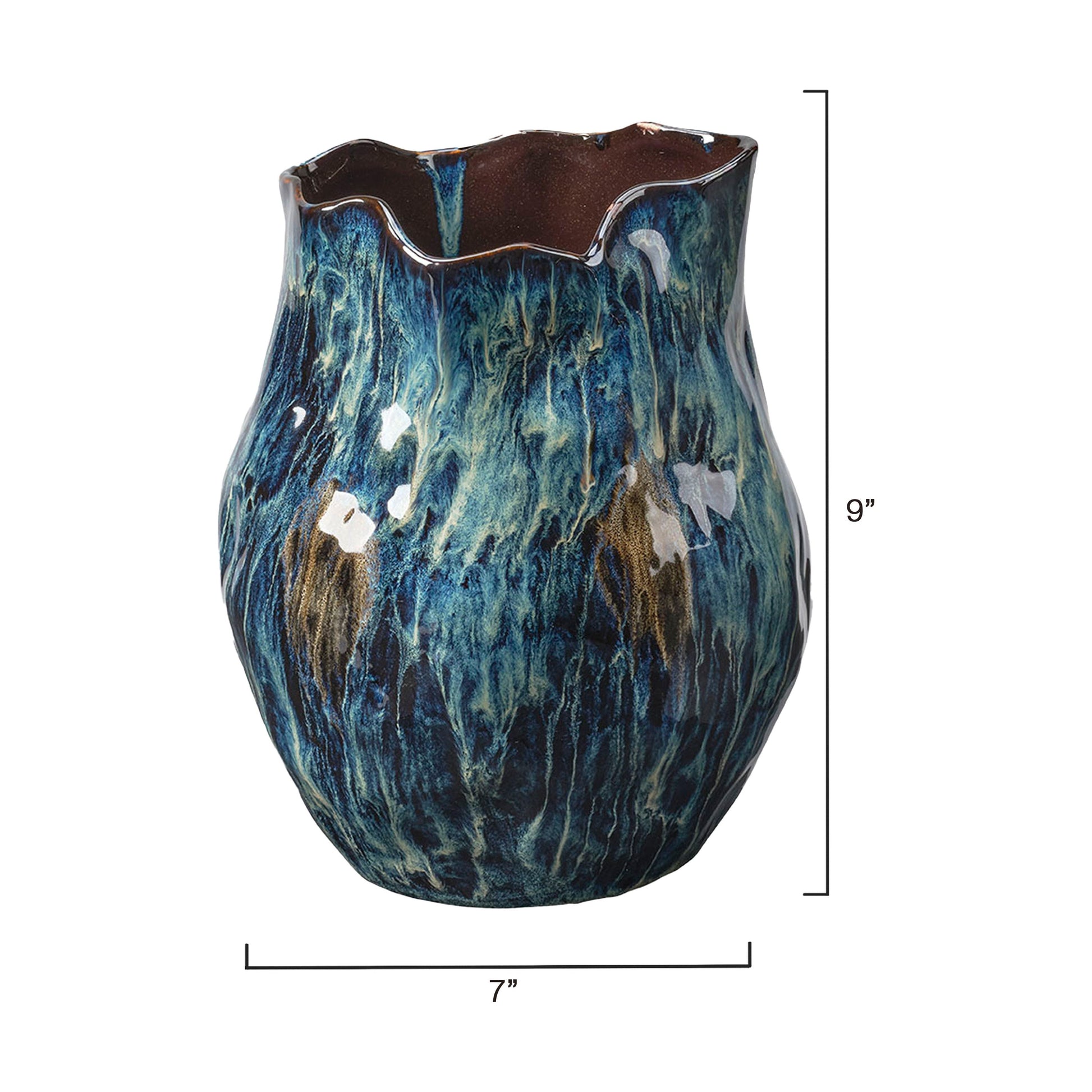 Whirl Ceramic Decorative Vase, Small by Jamie Young