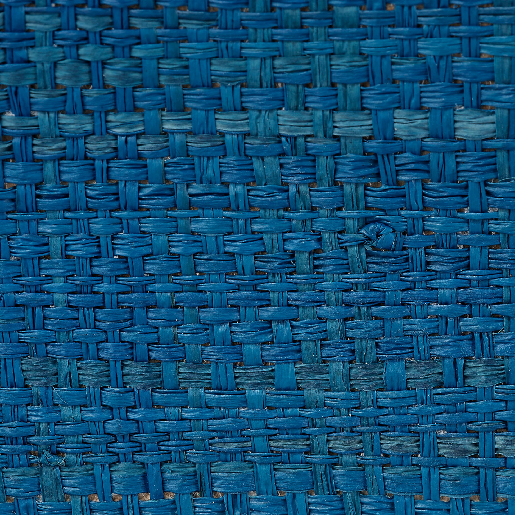 Wonderland Scalloped Decorative Raffia Tray, Indigo by Jamie Young