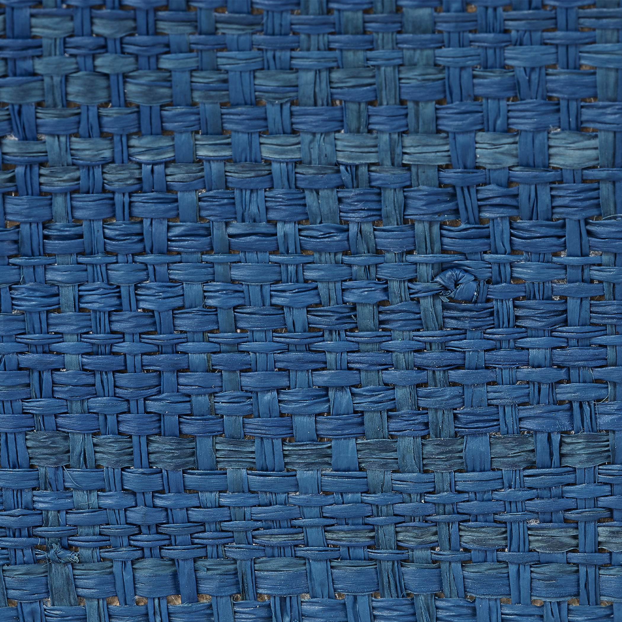 Wonderland Scalloped Decorative Raffia Tray, Indigo by Jamie Young